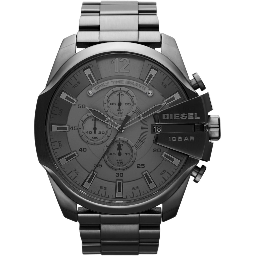 Diesel Chronograph »MEGA CHIEF, DZ4282«, Quarzuhr, Armbanduhr, Herrenuhr, Datum, Stoppfunktion