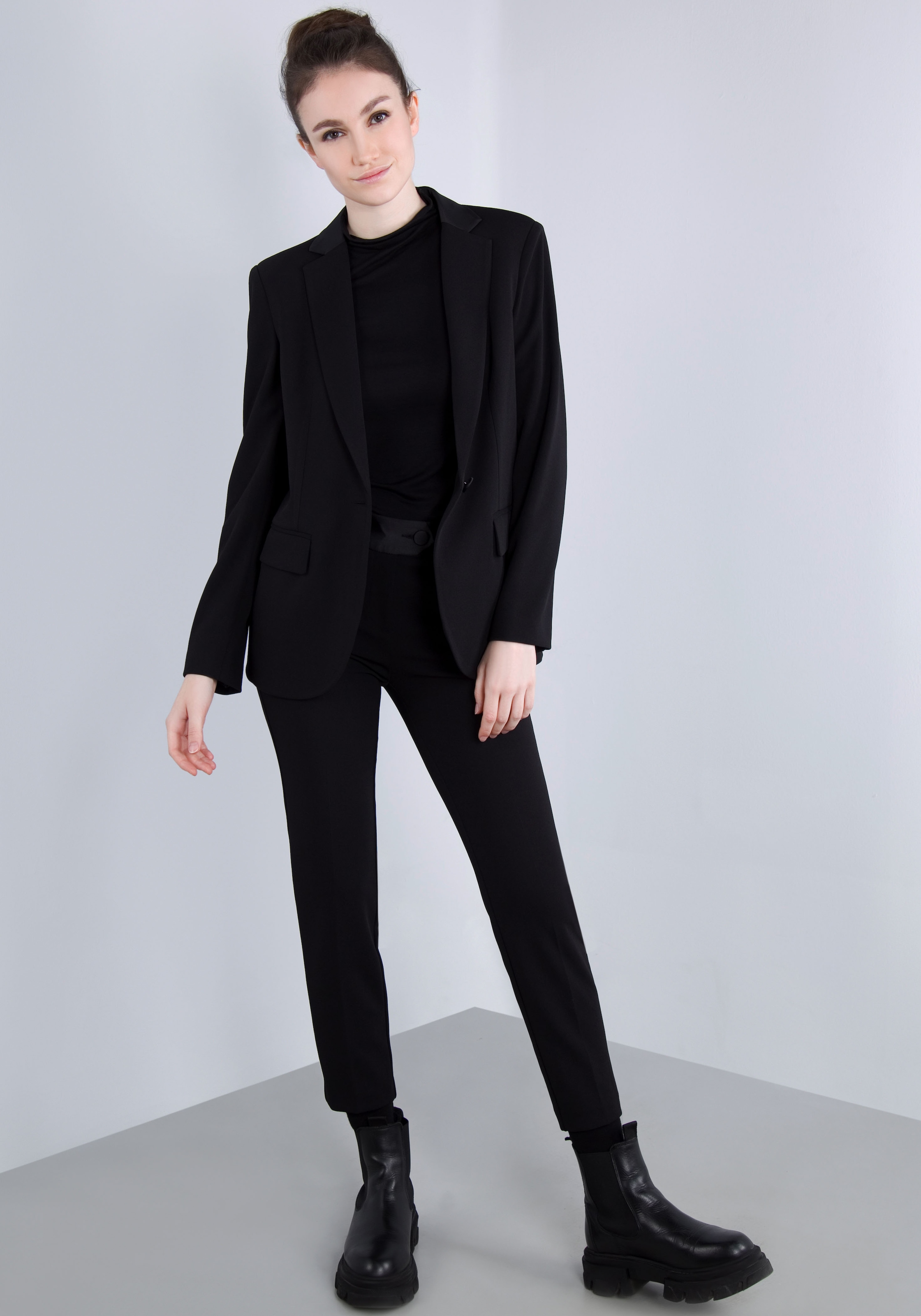 IMPERIAL Longblazer, mit Satindetails und Stretch