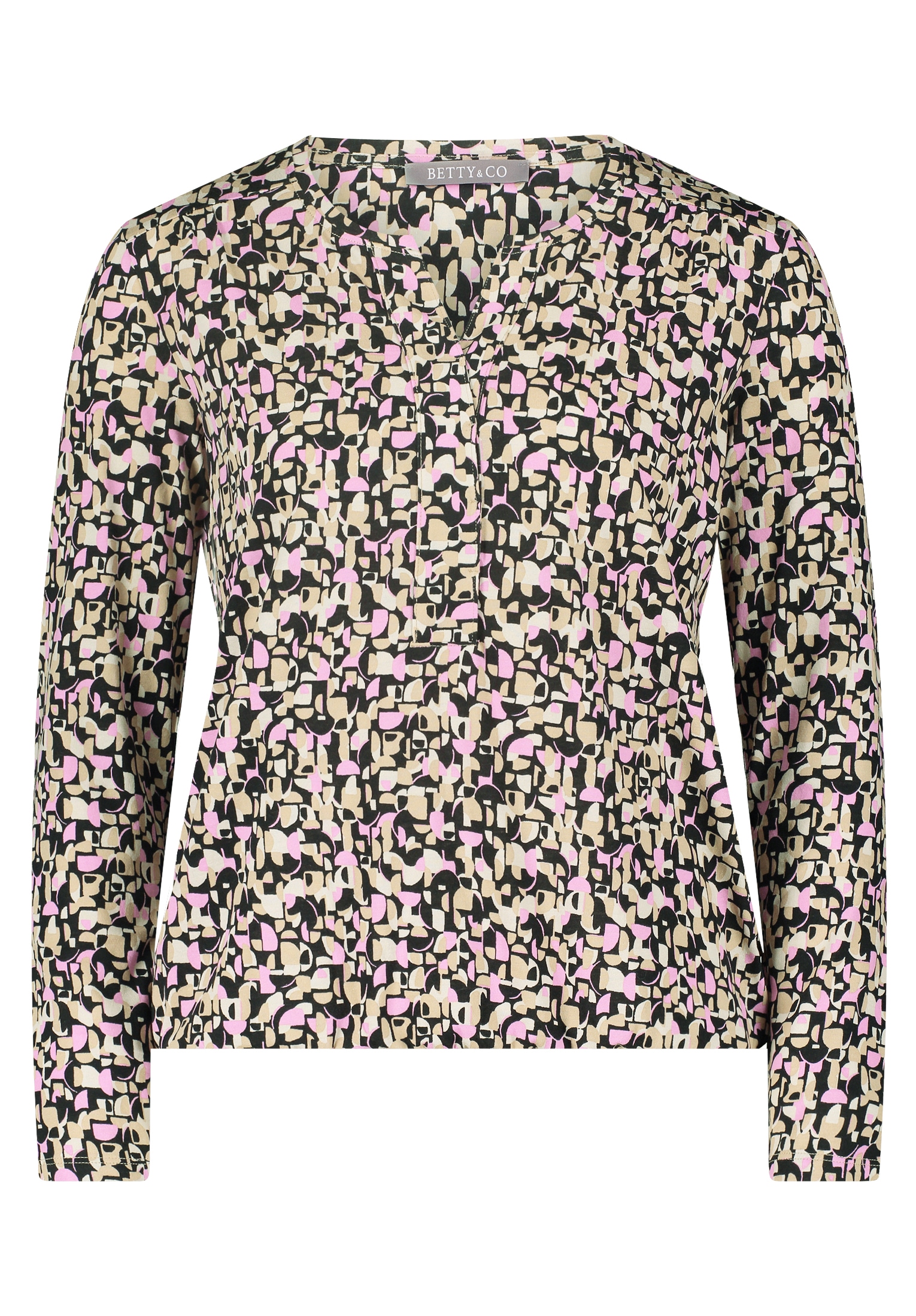 Betty&Co Kurzarmshirt »Betty & Co Damen Casual-Shirt mit Gummizug«, (1 tlg.), Druck