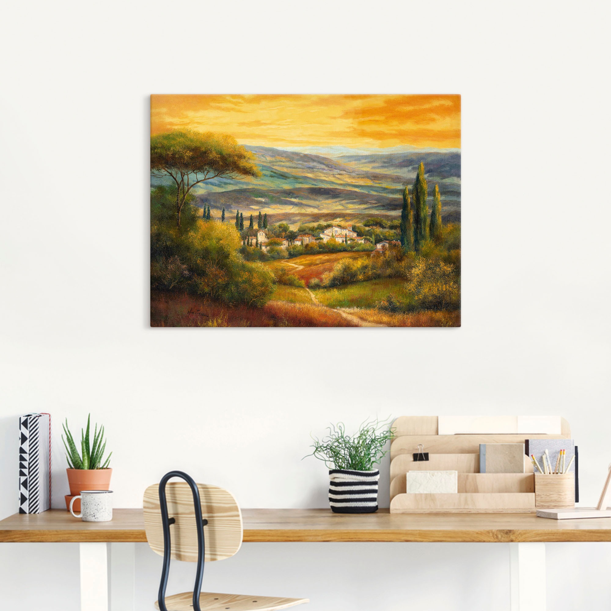 Artland Wandbild "Toskanatal" Europa 1 Stk. tlg. als Leinwandbild, Poster i günstig online kaufen