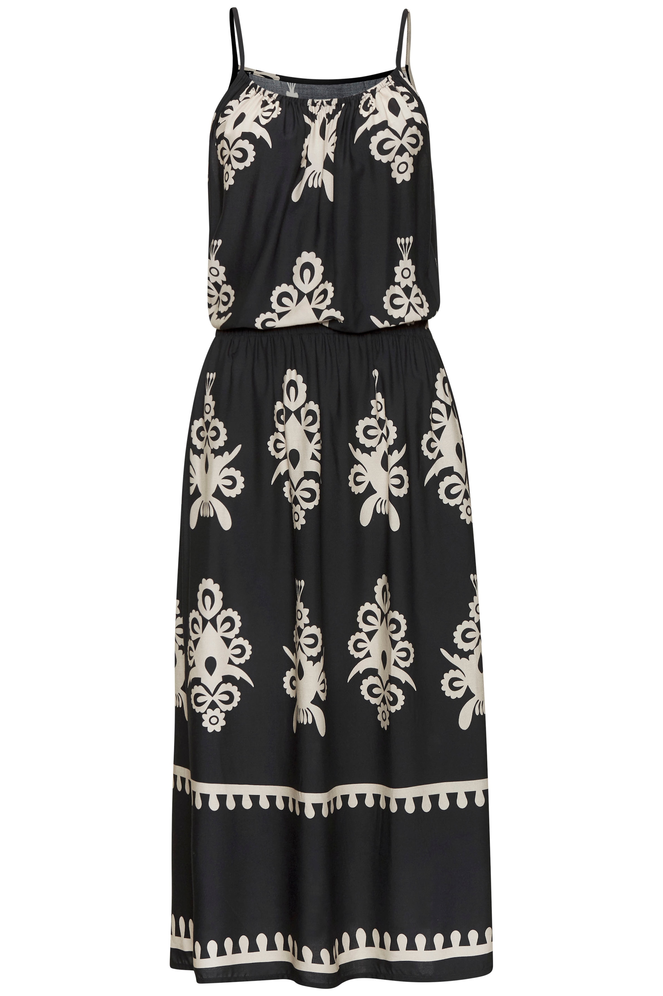 LASCANA Midikleid, aus gewebter Viskose mit Ethnodruck