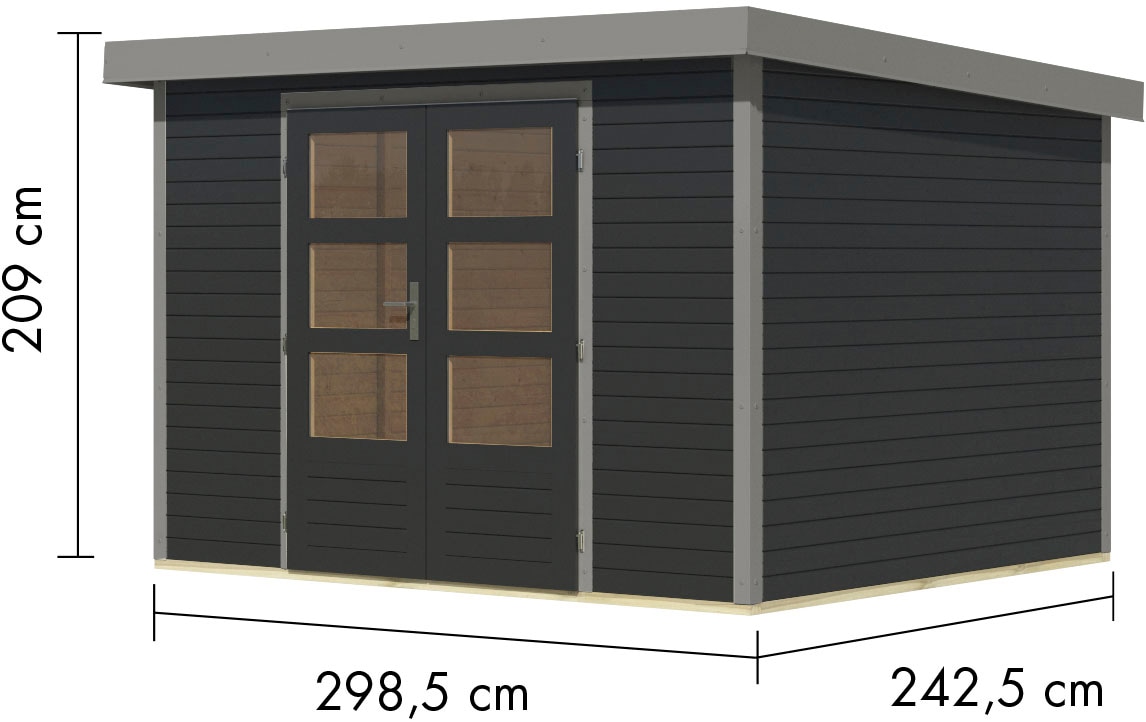 Karibu Gartenhaus »Jupiter 5 C«, in verschiedenen Farben