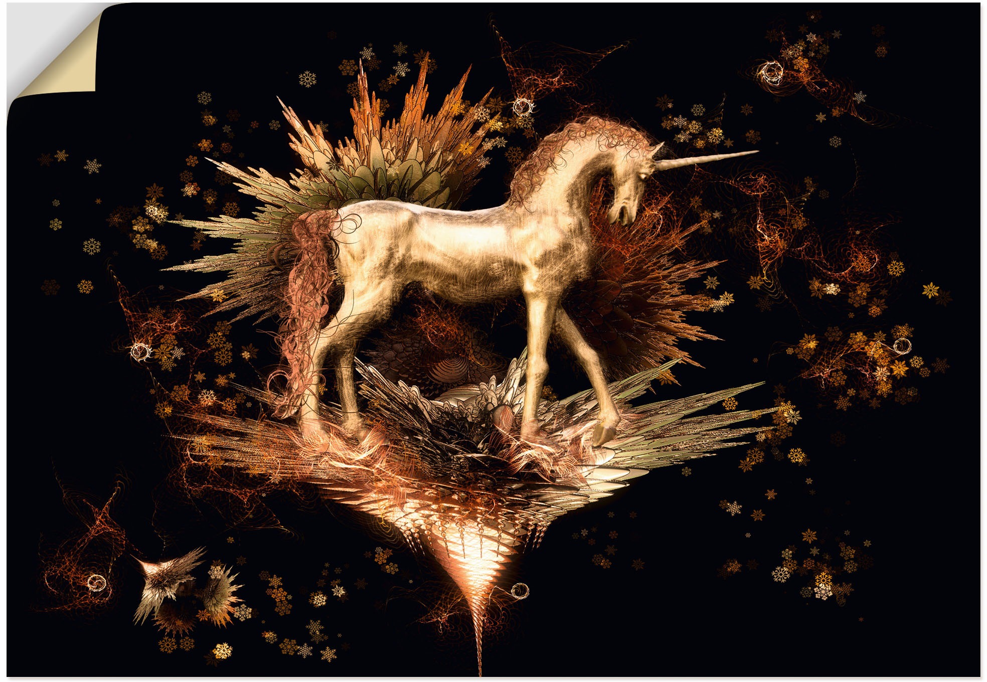 Artland Wandbild »Magisches Sternhorn«, Animal Fantasy, (1 St.), als Alubild, Leinwandbild, Wandaufkleber oder Poster in versch. Größen