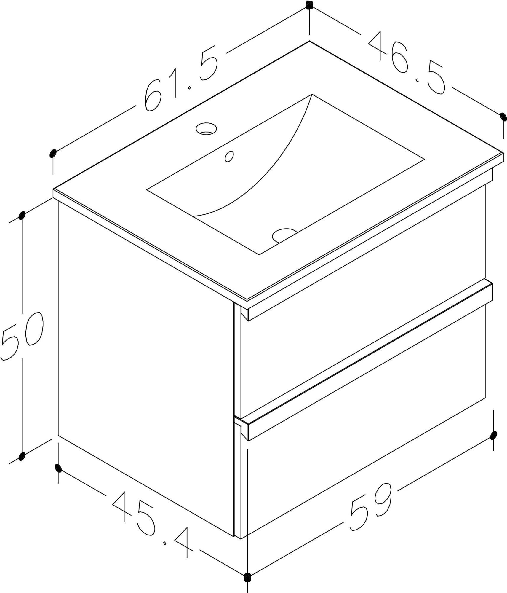 welltime Waschtisch »Pure Badmöbel Set Waschbecken mit Unterschrank«, in verschiedenen Breiten, 2 Schubladen, mit Soft-Close-Funktion, FSC®