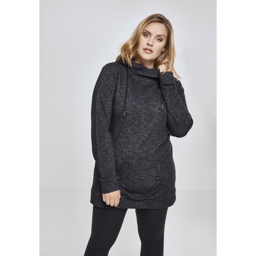 URBAN CLASSICS Kapuzenpullover »Damen Ladies Slub Terry High Neck Hoody«, (1 tlg.)