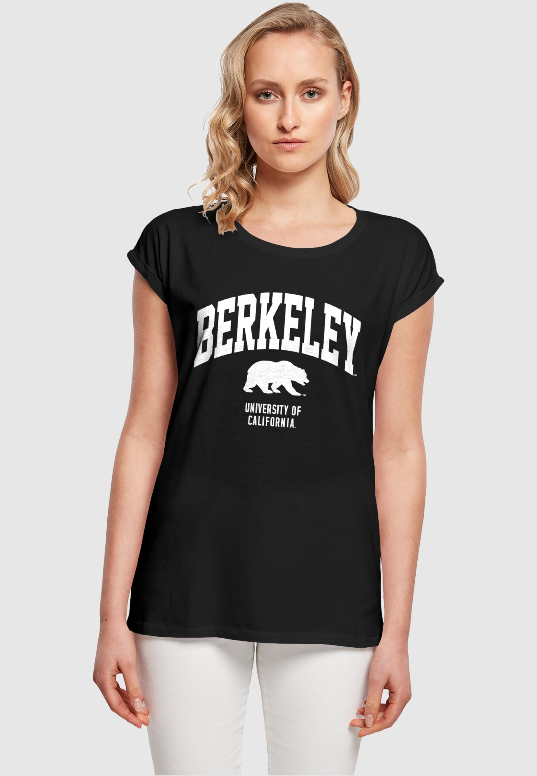 Merchcode T-Shirt »Merchcode Damen Ladies Berkeley University - Bear T-Shirt«, (1 tlg.)