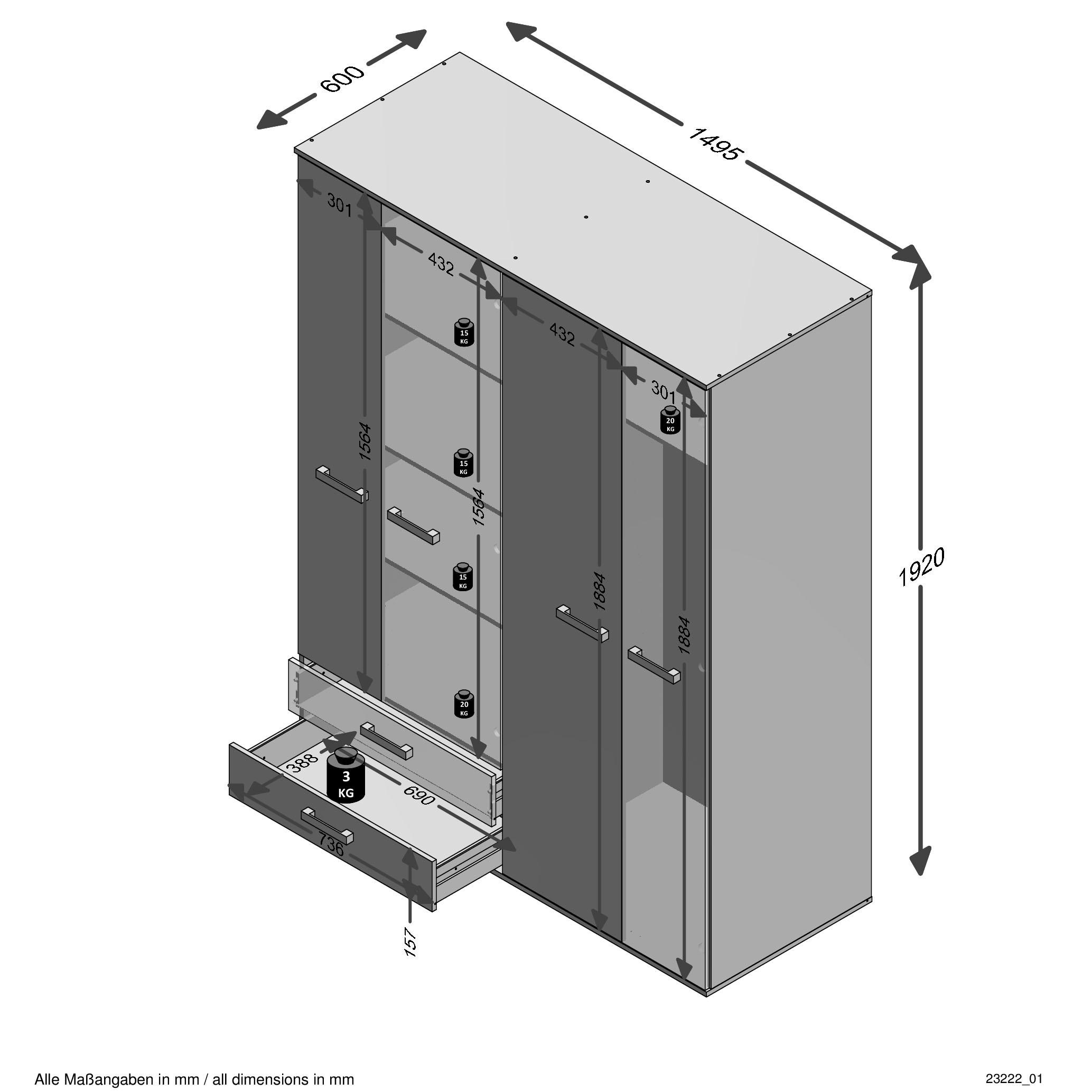 FMD Mehrzweckschrank BAUR | 9« kaufen »Nona