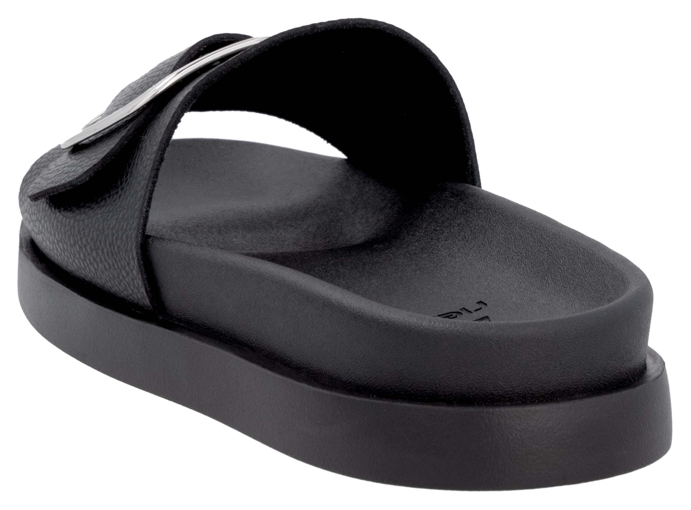 RIEKER Sport Pantolette, Sommerschuh, Strandschuh, Urlaubschuh, Hausschuh mit Zierschnalle