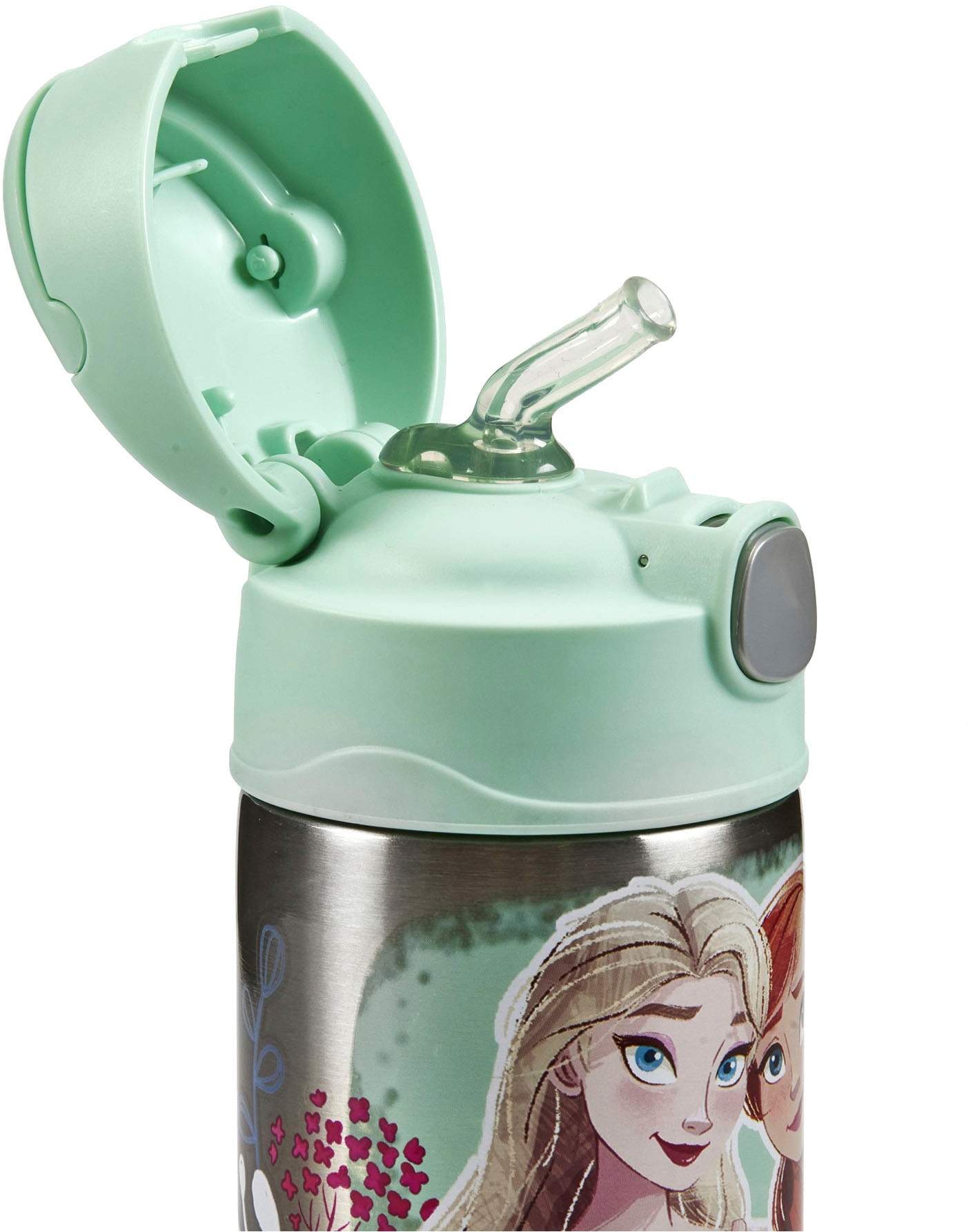 THERMOS Isolierflasche »FUNTAINER STRAW BOTTLE, doppelwandiger Edelstahl, spülmaschinenfest« 0,35l, mit Silikonstrohalm, absolut dicht