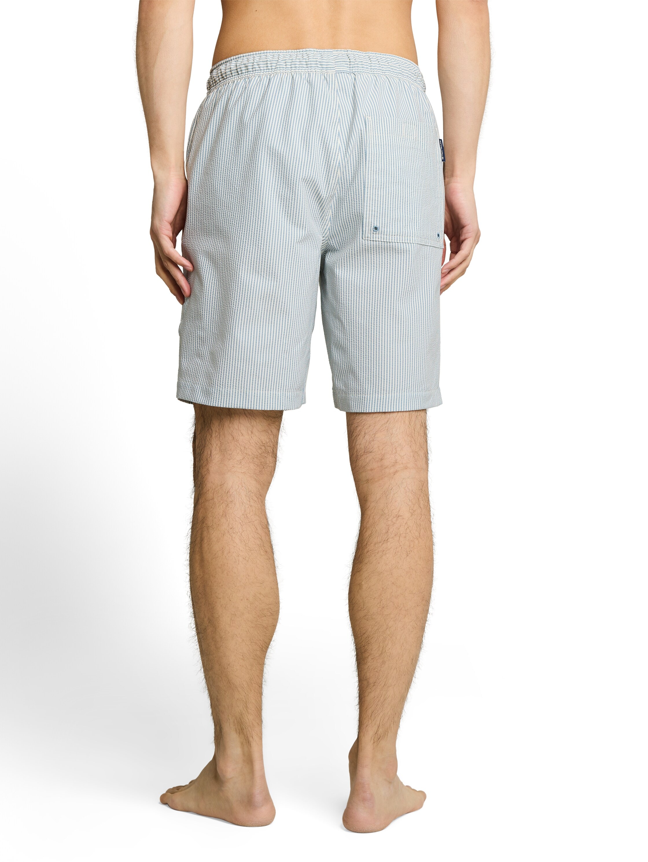TOM TAILOR Badehose im Streifen-Design und mit Eingrifftaschen