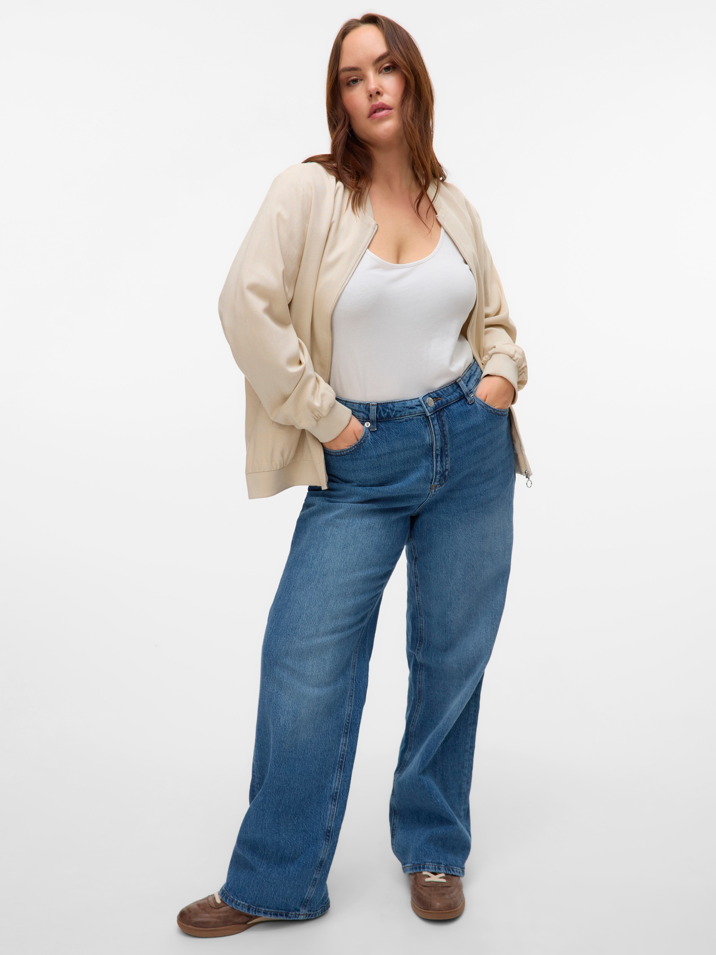 Vero Moda Curve High-waist-Jeans »VMCTESSA HR WIDE J RA380 GA CUR NOOS«