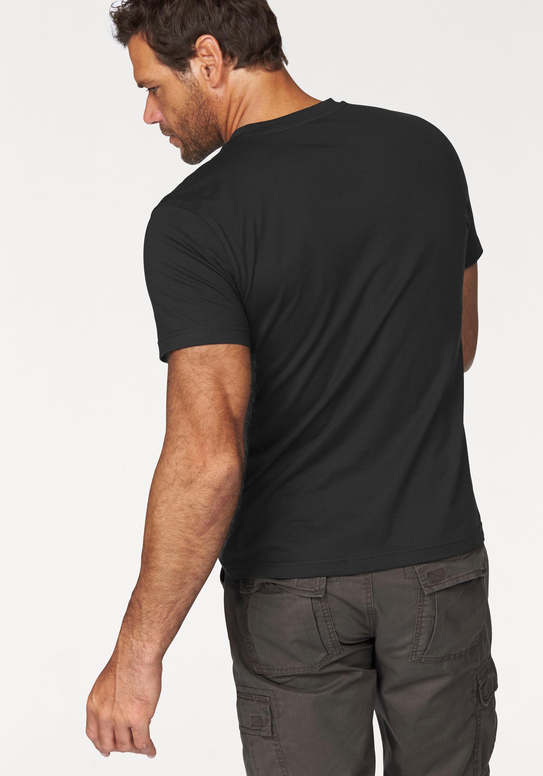 Man's World T-Shirt »neue Farben!«, (3er-Pack), Kurzarm, unifarben, Rundhals, aus Baumwolle