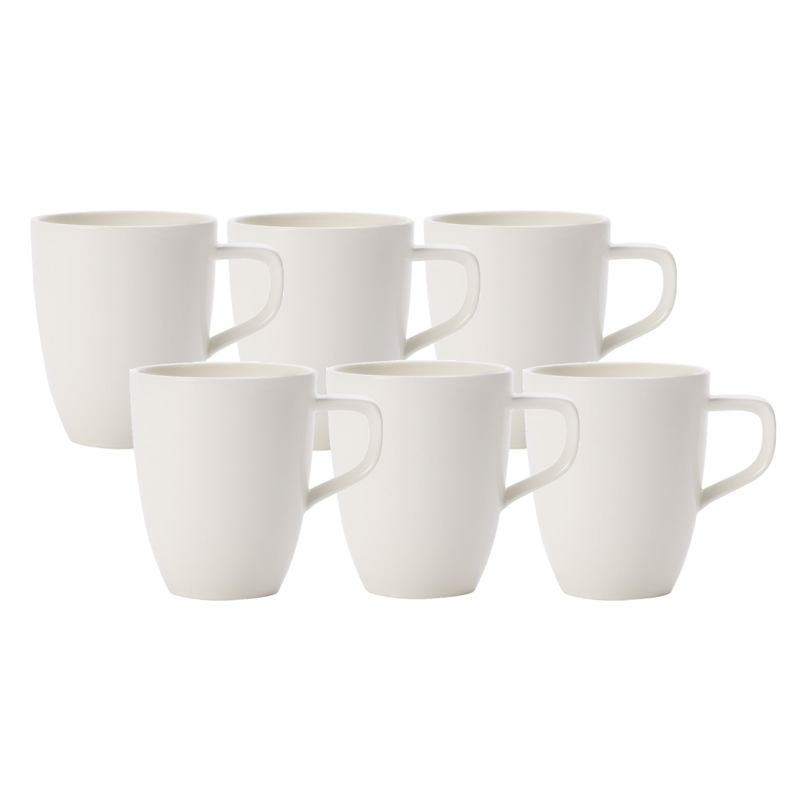 Villeroy & Boch Becher "Kaffeebecher Artesano Original 380 ml 6er Set weiß" Spülmaschinengeeignet, Mikrowellenfest