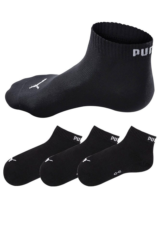PUMA Kurzsocken "PUMA UNISEX QUARTER PLAIN 3P" 3 Stk. tlg. Atmungsaktiv, Ri günstig online kaufen