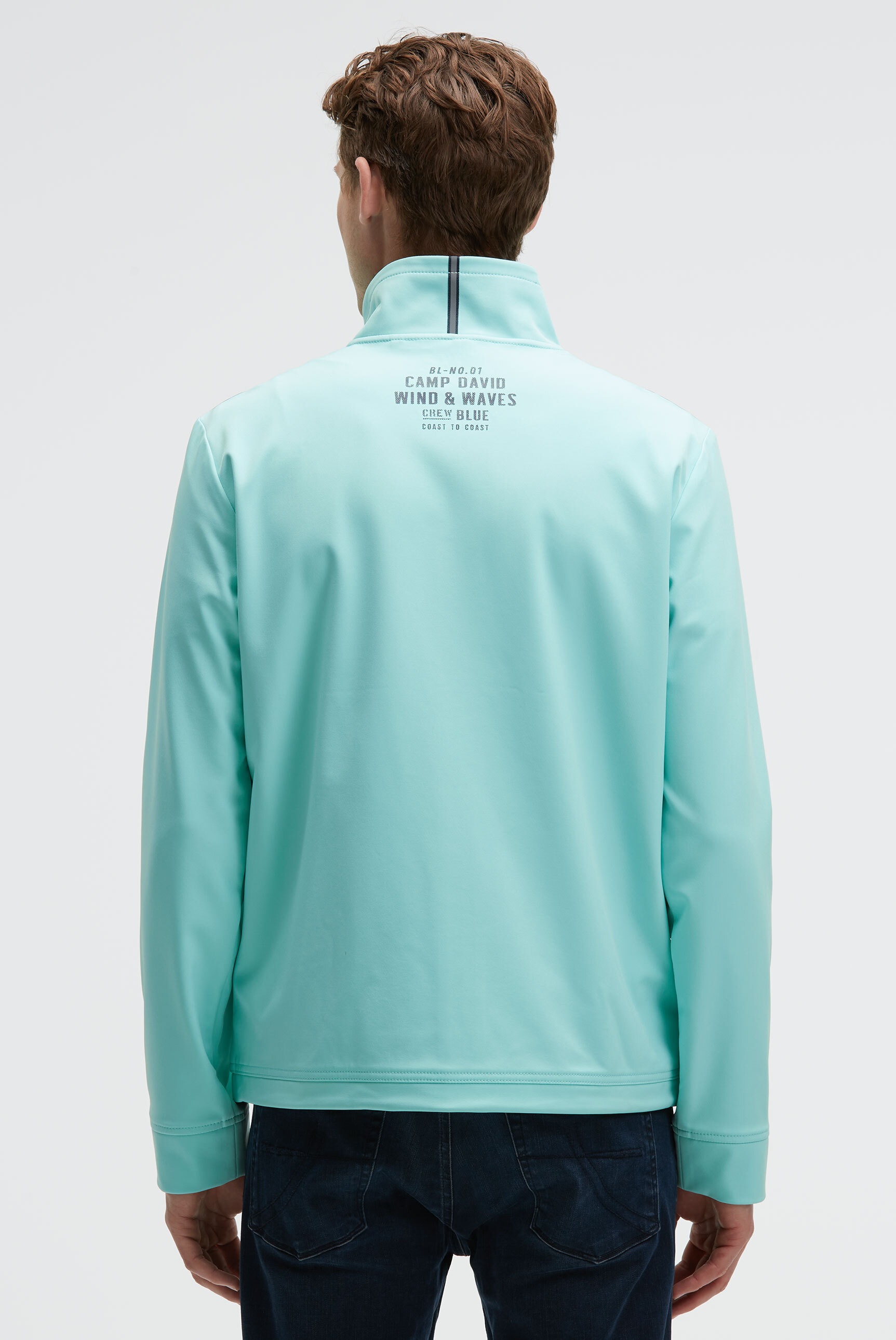 CAMP DAVID Softshelljacke ohne Kapuze mit verstellbarem Gummizug im Saum