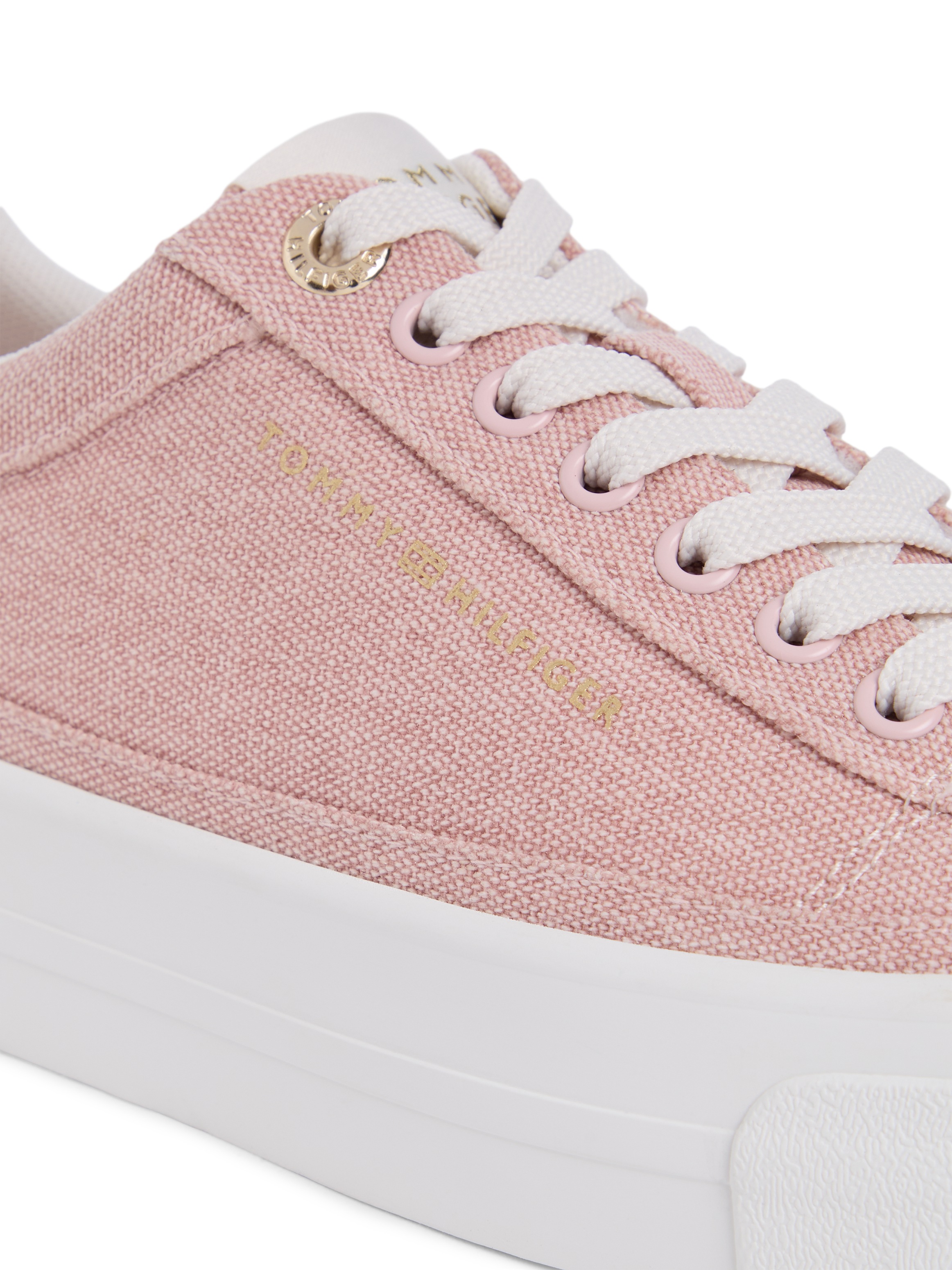 Tommy Hilfiger Plateausneaker »TH FOXING PLATFORM WASHED CANVAS«  Freizeitschuh, Halbschuh, Schnürschuh im angesagten Jeans-Look