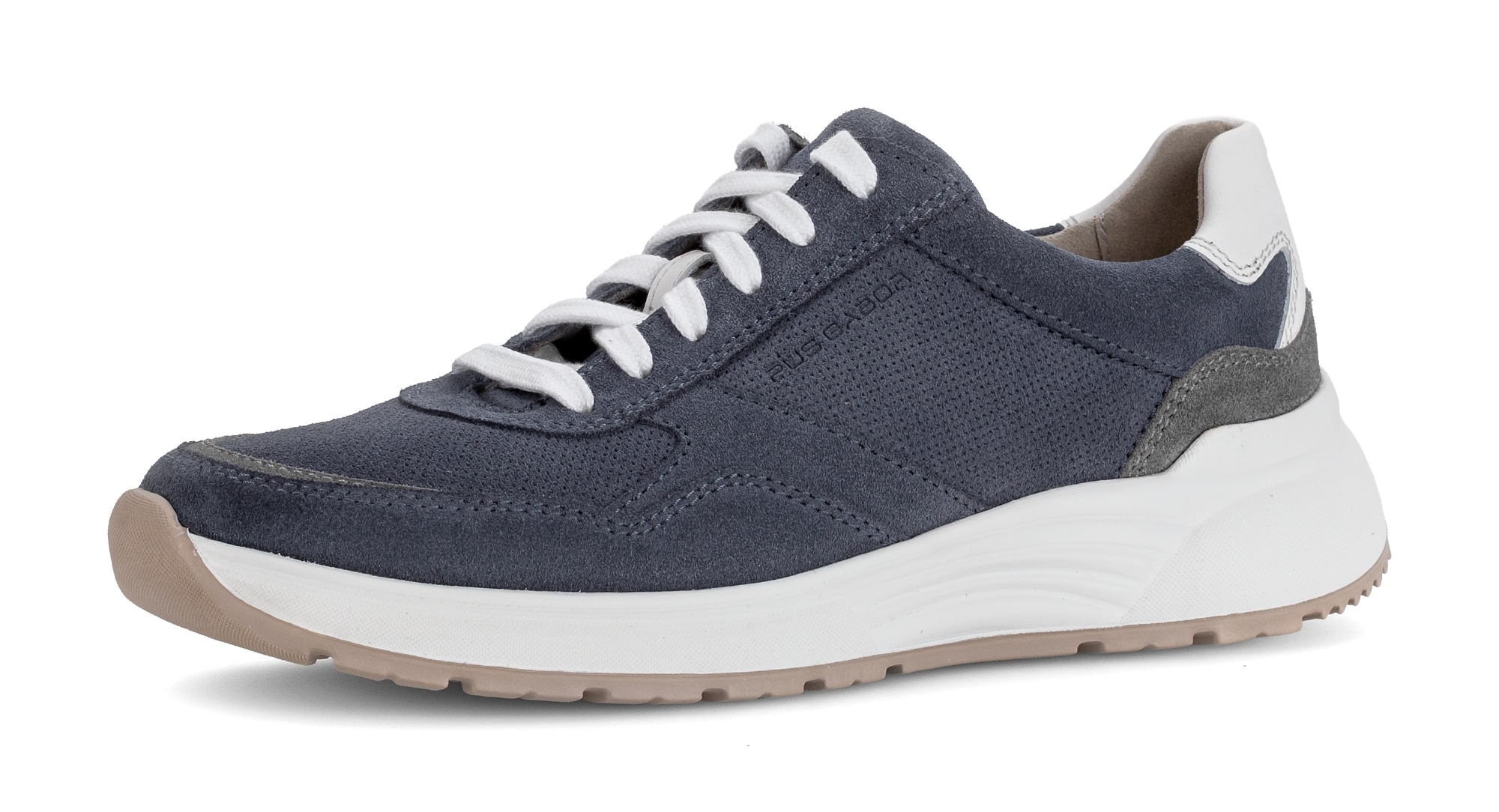 Pius Gabor Sneaker, Freizeitschuh, Halbschuh, Schnürschuh mit Kontrastbesätzen, G-Weite