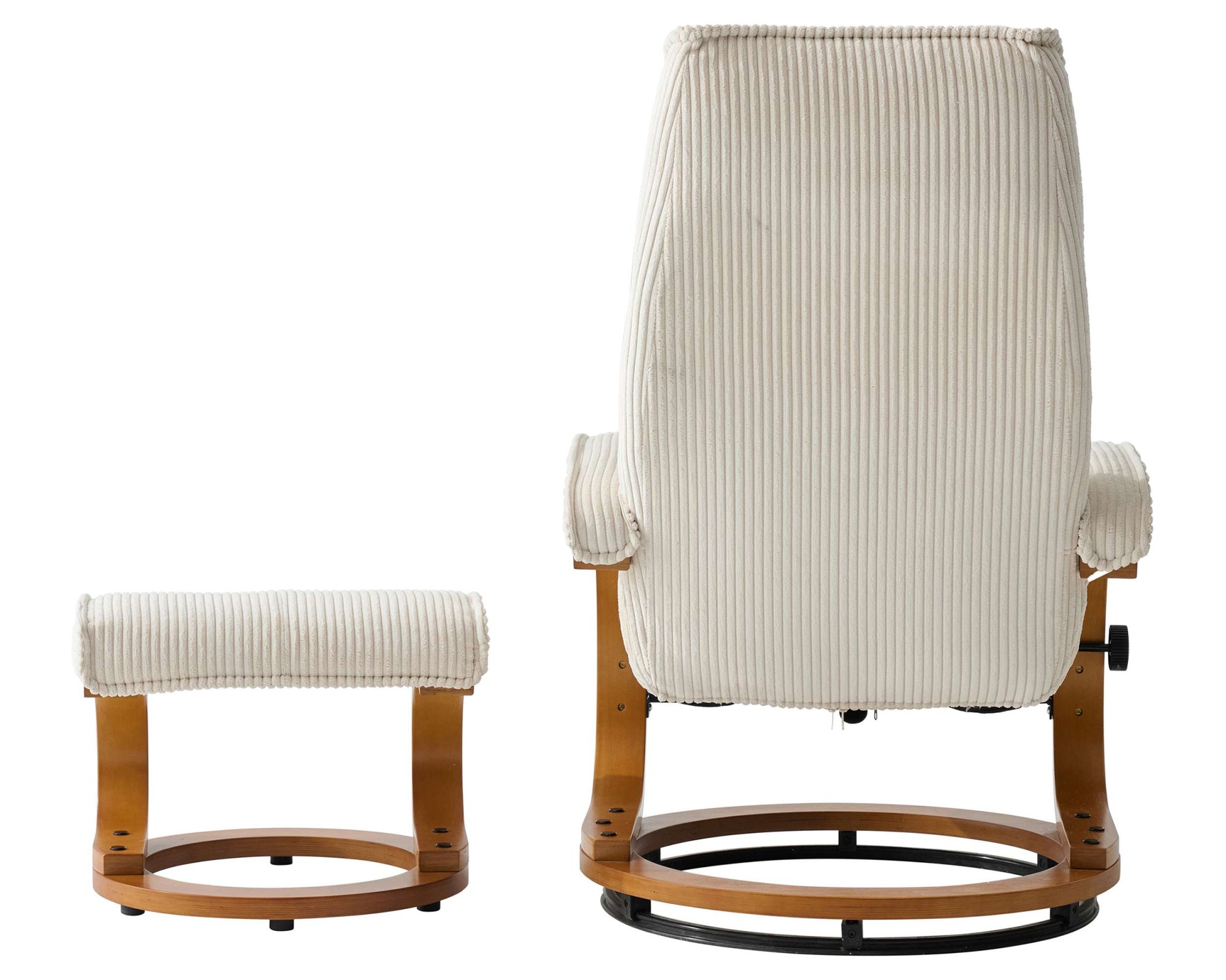 Home affaire Relaxsessel »Paris, mit Hocker - OTTO. Verlässliche Qualität.« bestehend aus Sessel und Hocker,  manuelle Relaxfunktion mit Drehfunktion, neu: Cord-Bezug