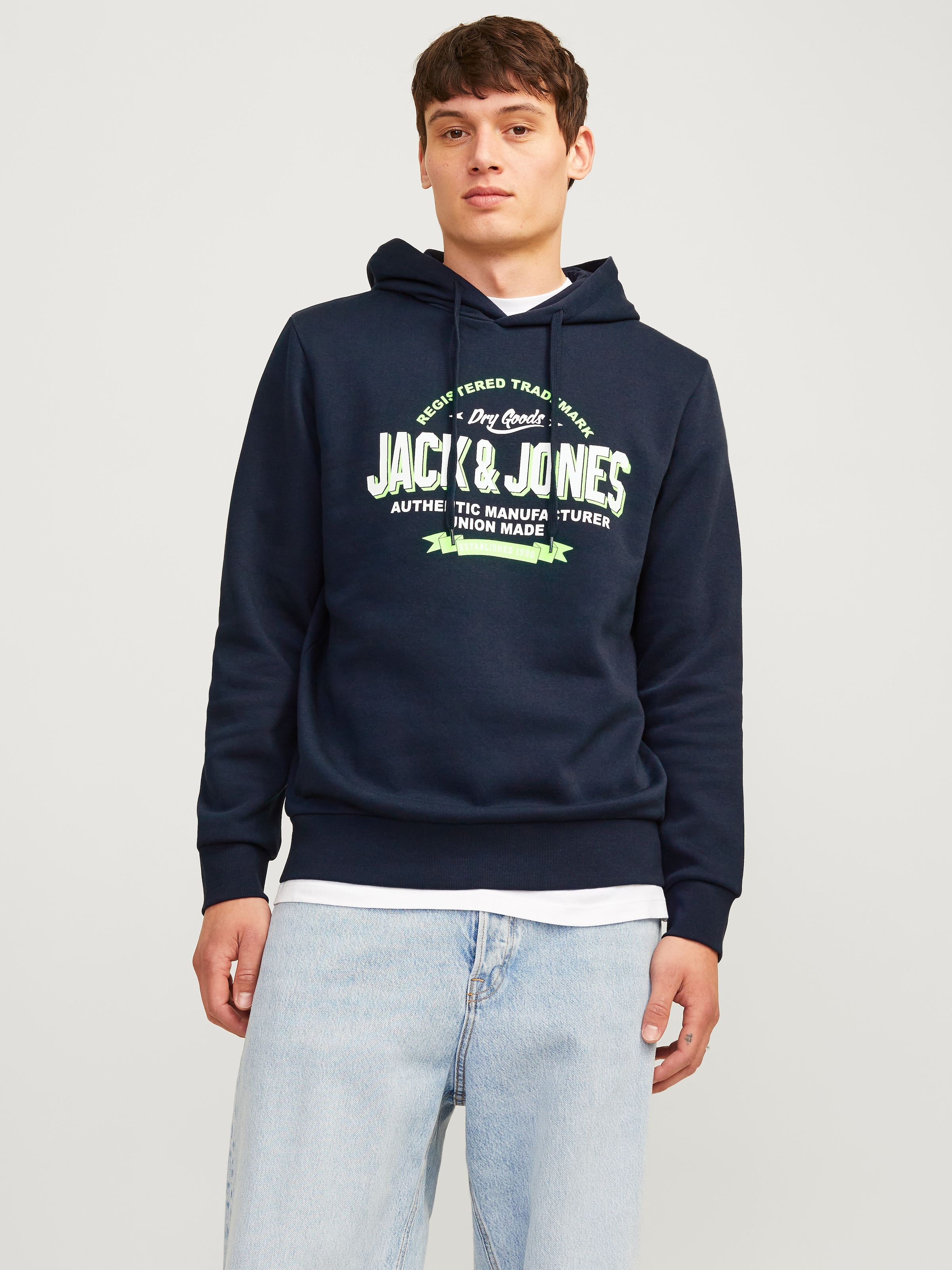 Jack & Jones Kapuzensweatshirt "JJELOGO SWEAT HOOD 2 COL 24/25 NOOS", mit L günstig online kaufen