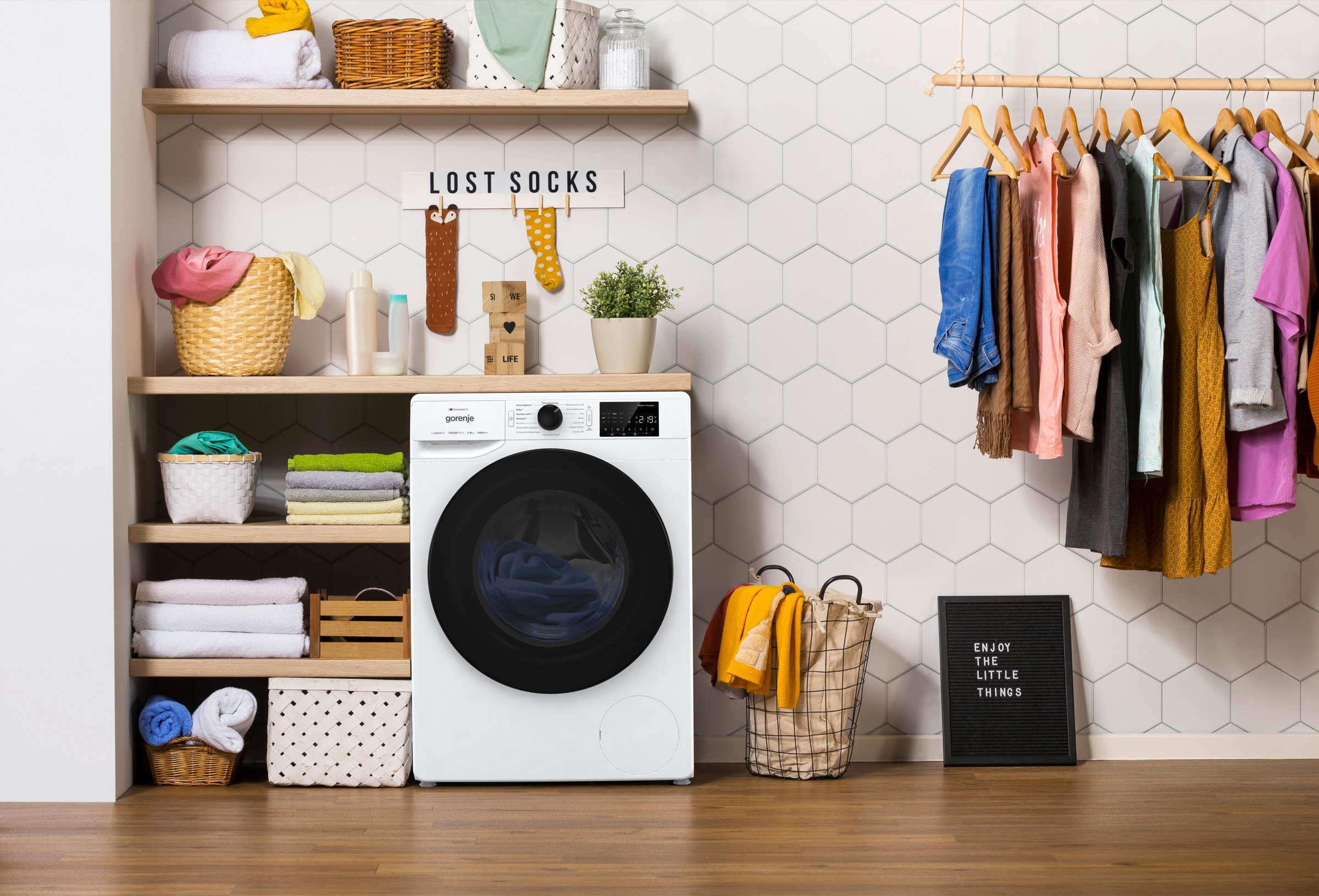 GORENJE Waschmaschine »WPNEI94DA1TS«, 9 kg, 1400 U/min, Energieklasse A-10%