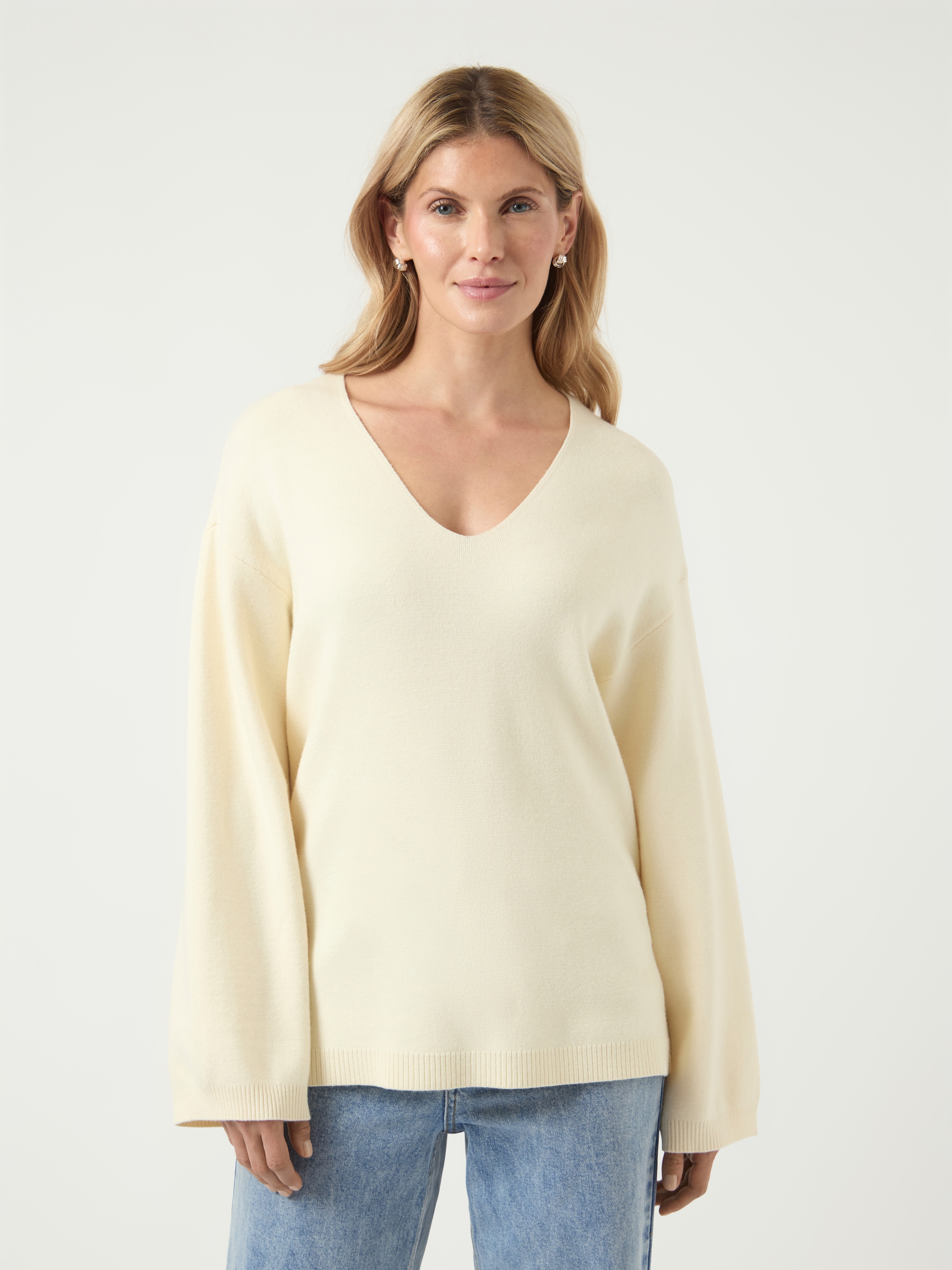Y.A.S Strickpullover "YASELMA LS V-NECK KNIT PULLOVER S. NOOS" günstig online kaufen