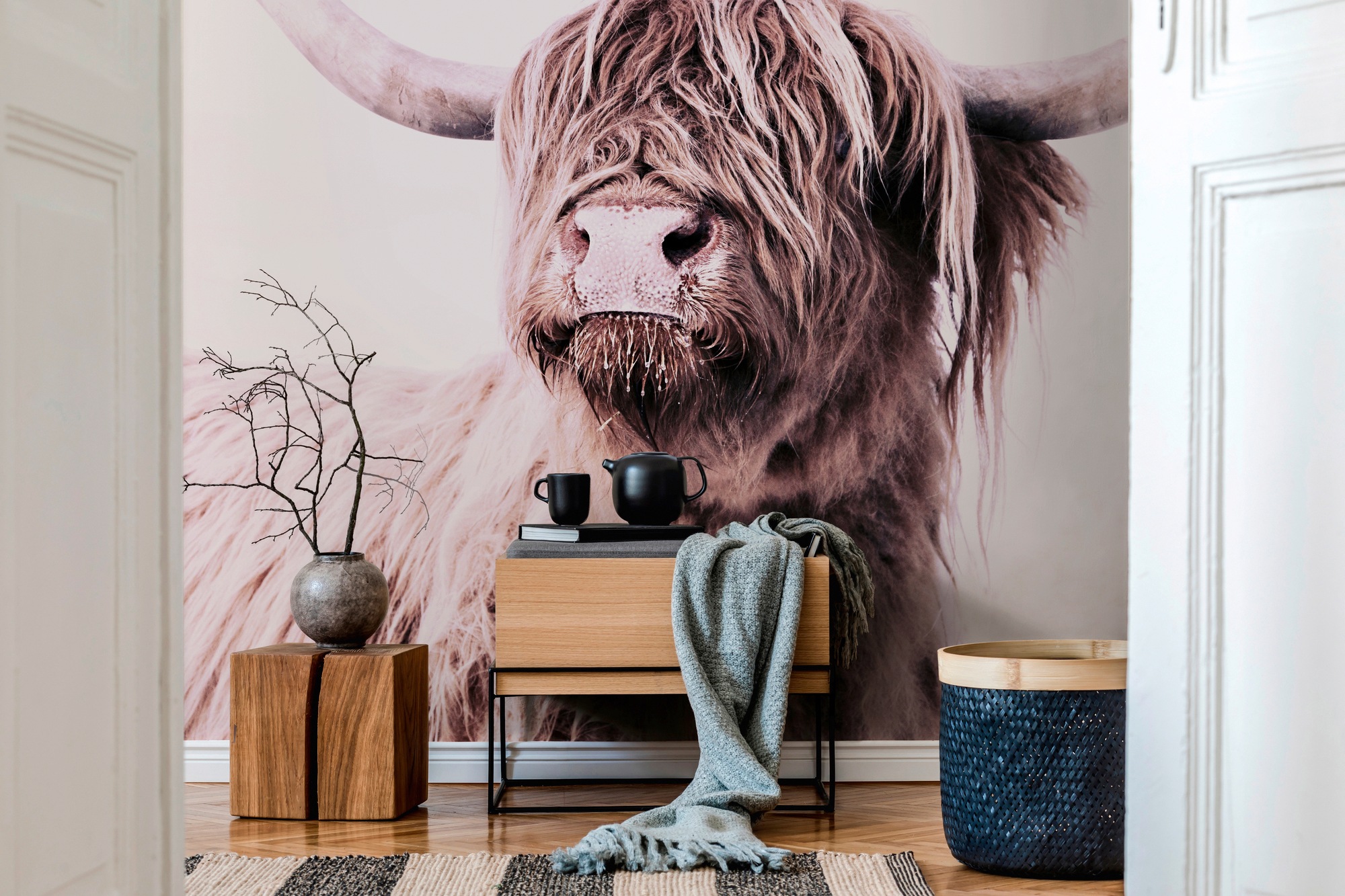 living walls Fototapete "ARTist Highland Cattle" Vlies, Wand, Schräge günstig online kaufen