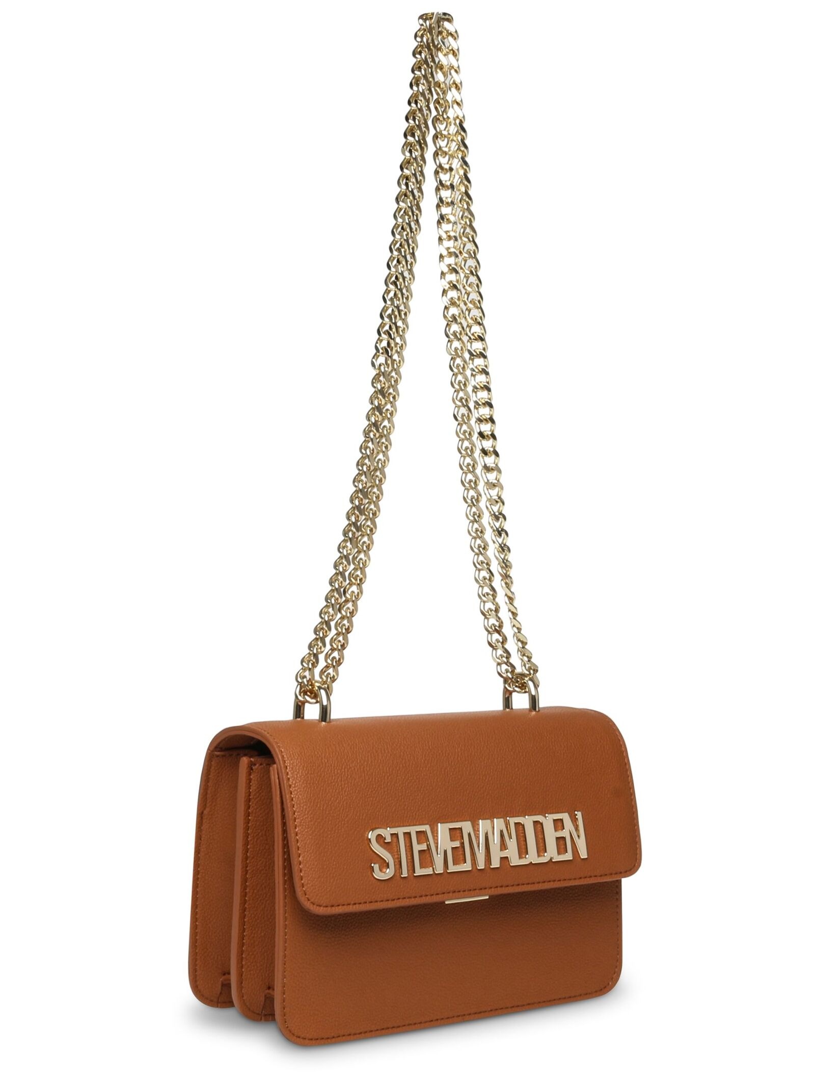 Umhängetasche STEVE MADDEN "STEVE MADDEN Taschen Lederimitat", Damen, Gr. onesize, braun, gold, Lederimitat, Taschen Umhängetasche 3