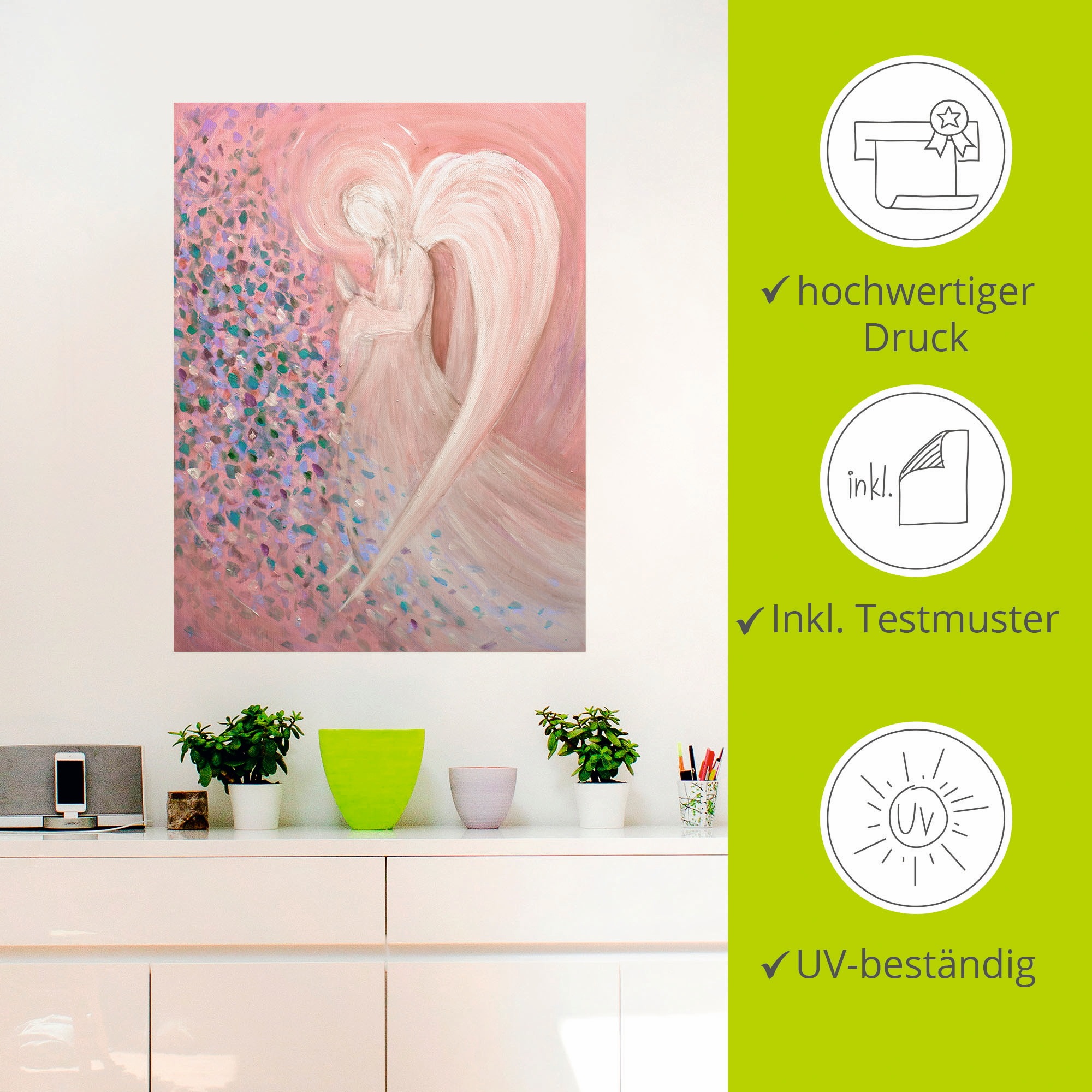 Artland Wandbild »Engelbild - pastell«, Religion, (1 St.), als Alubild, Outdoorbild, Leinwandbild, Poster, Wandaufkleber