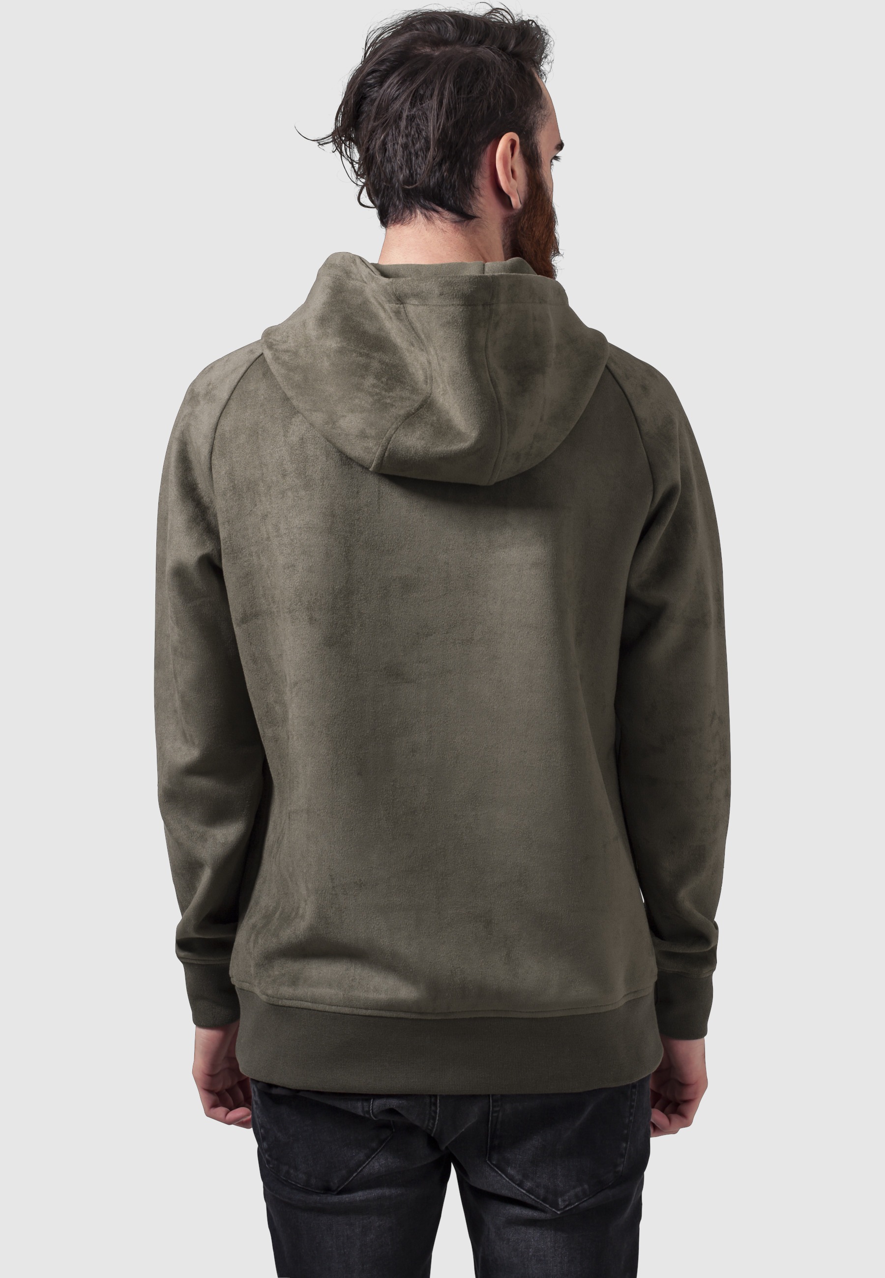 URBAN CLASSICS Sweatshirt »Urban Classics Herren Imitation Suede Hoody«, 1 Stk.
