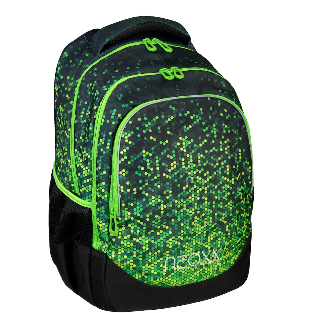 neoxx Schulrucksack »Fly, Pixel in my mind«, Reflektionsnaht