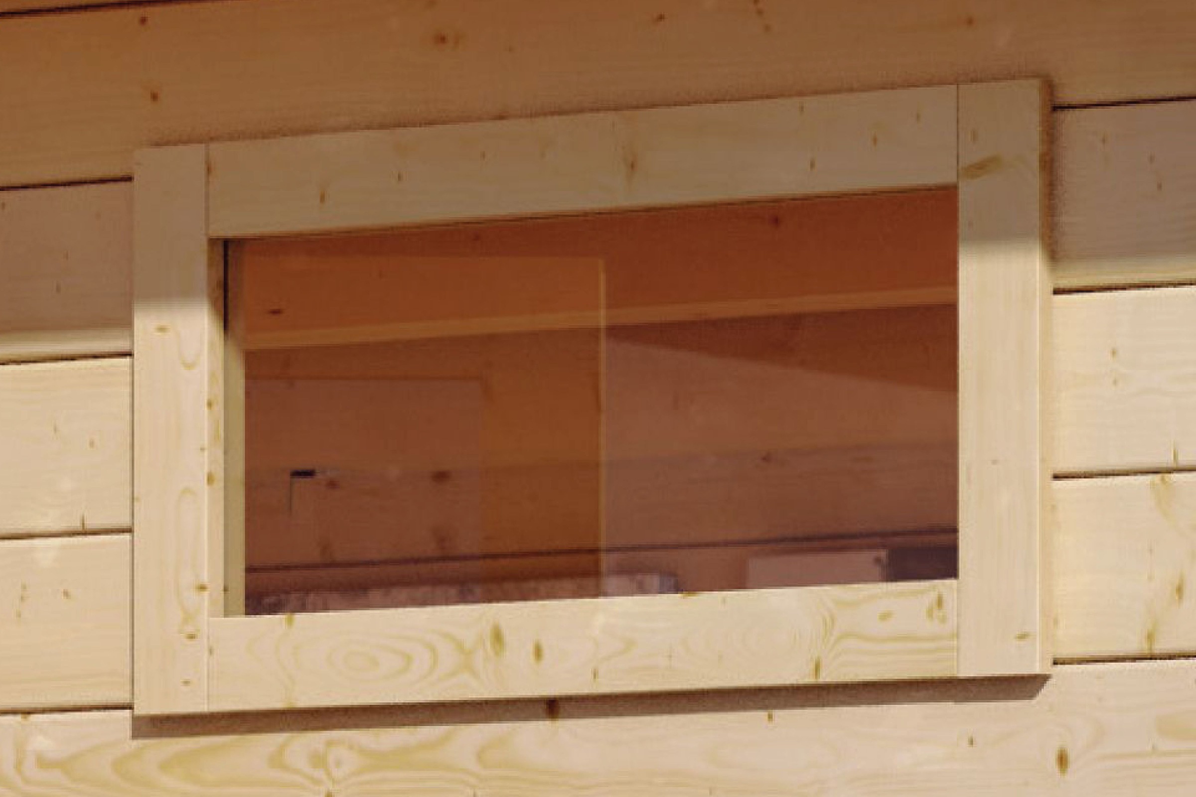 Karibu Saunafenster "40x1220x420 mm Klarglas" für natürliches Licht im Saun günstig online kaufen