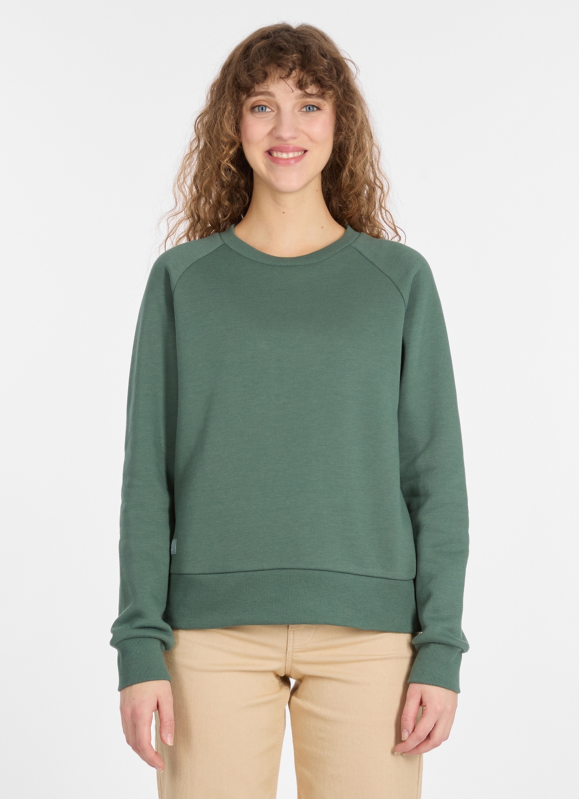 Ragwear Sweatshirt "JOANN", mit Rundhalsausschnitt, aus Baumwolle und Polyester, unifarben