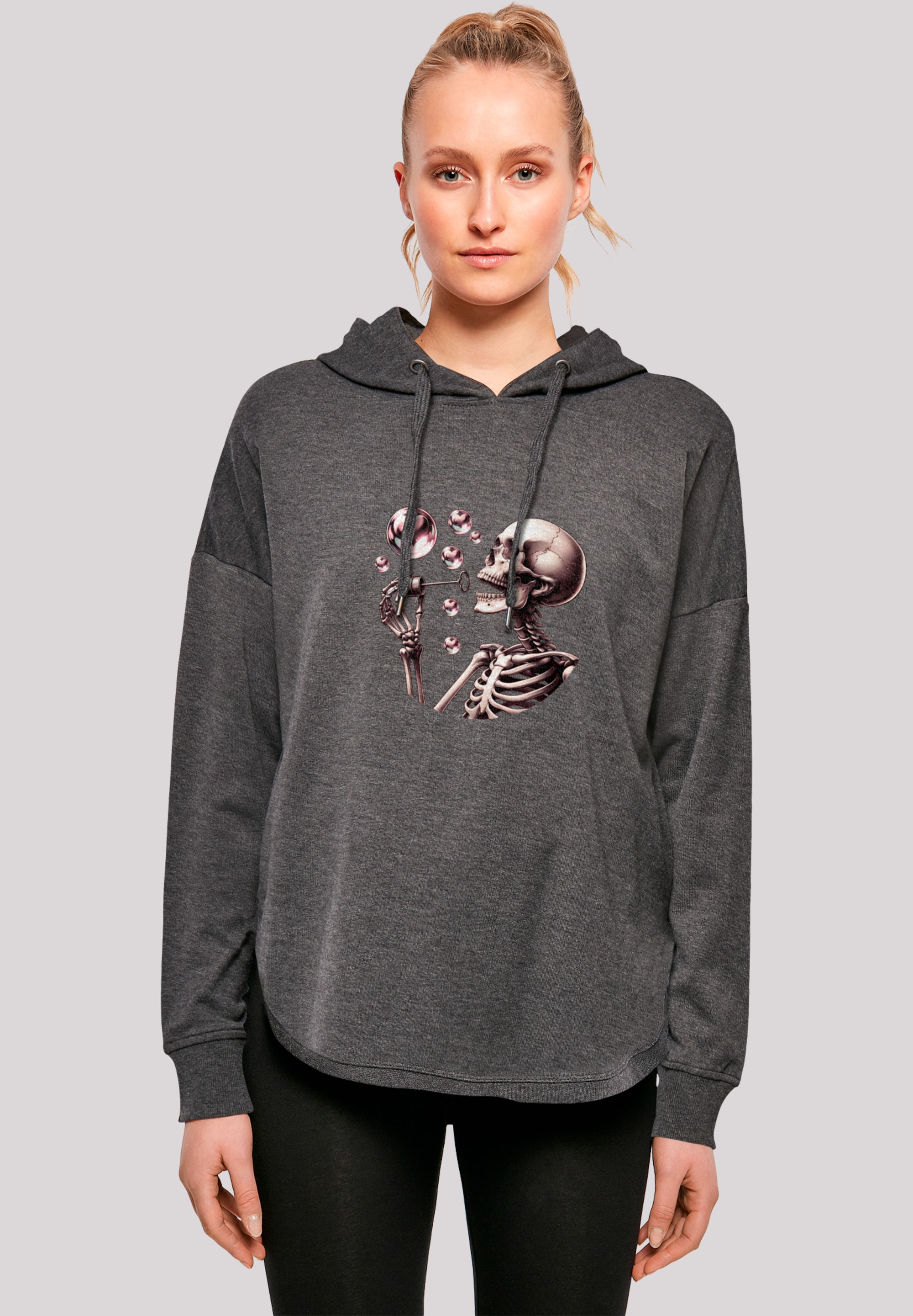 F4NT4STIC Kapuzenpullover "Niedliches Goth Skelett Herz Seifenblasen", Prem günstig online kaufen