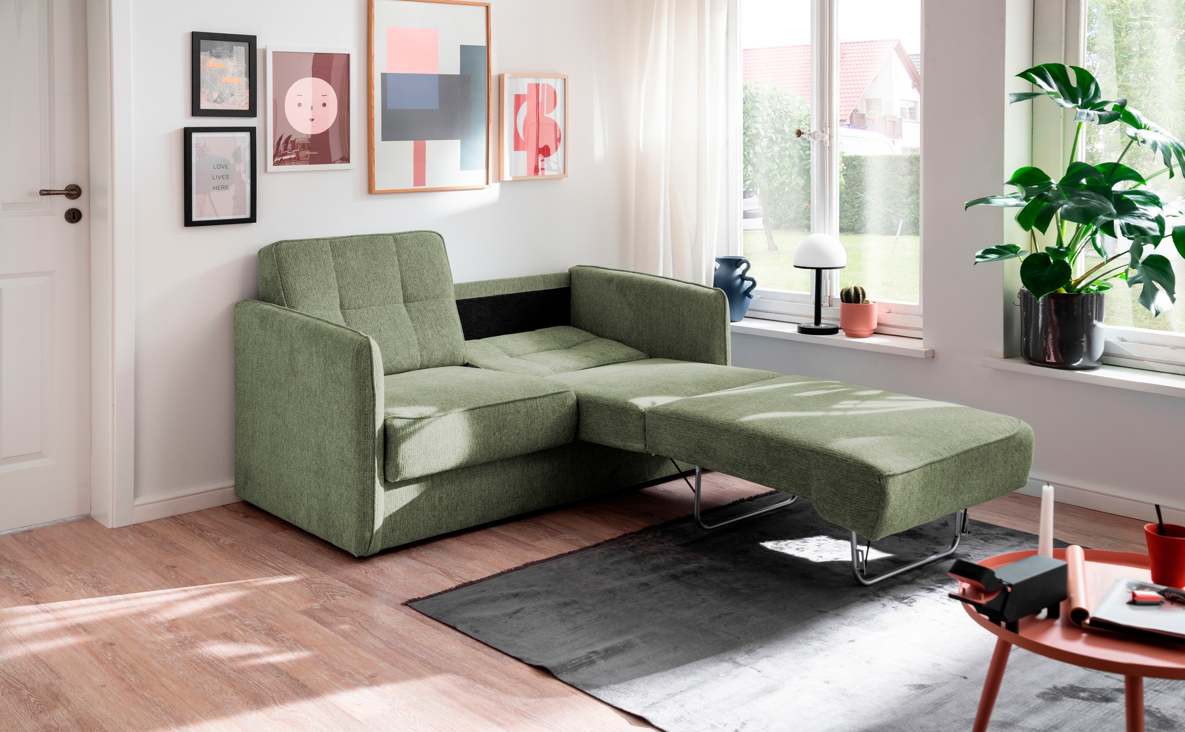 Home affaire Schlafsofa "Milano" zwei einzeln ausziehbare Liegefunktionen günstig online kaufen