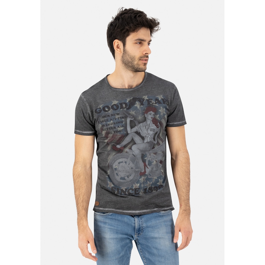 Goodyear T-Shirt »VINCENT«, mit coolem Pin-Up-Motiv