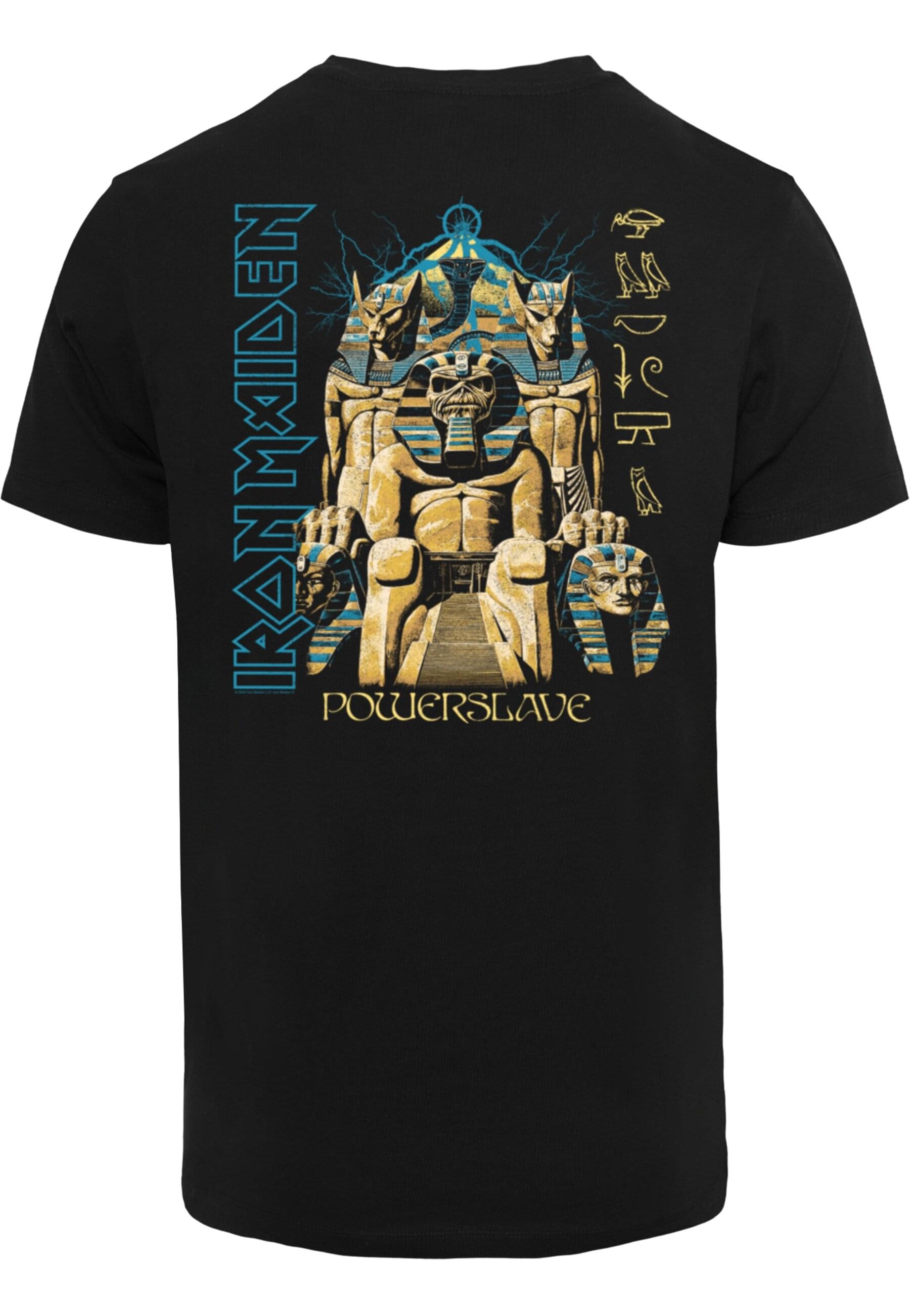 Merchcode T-Shirt »Merchcode Powerslave - Vintage Blue Lightning T-Shirt«, (1 tlg.)