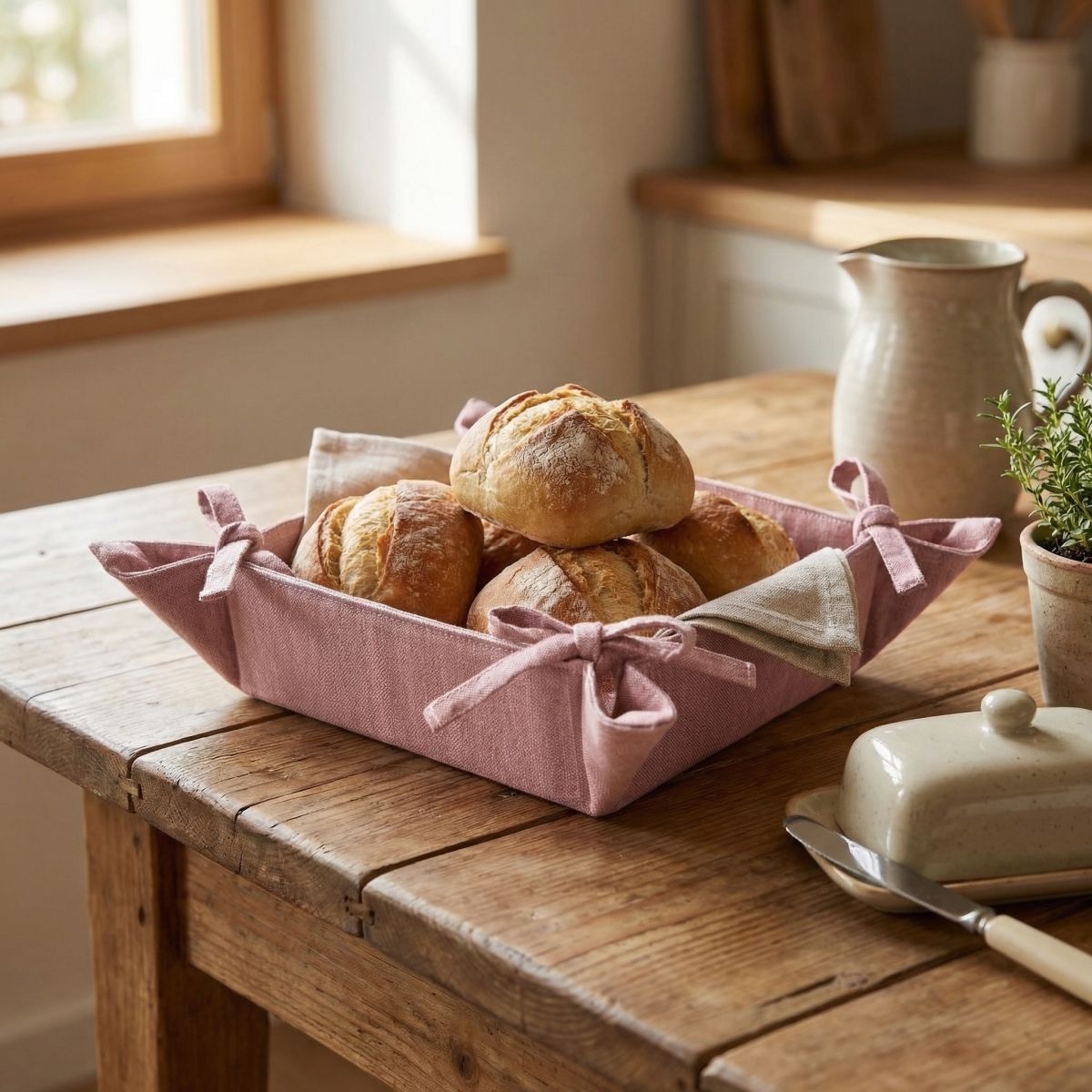 Home affaire Brotkorb »Brotkorb Rose 20x20cm«