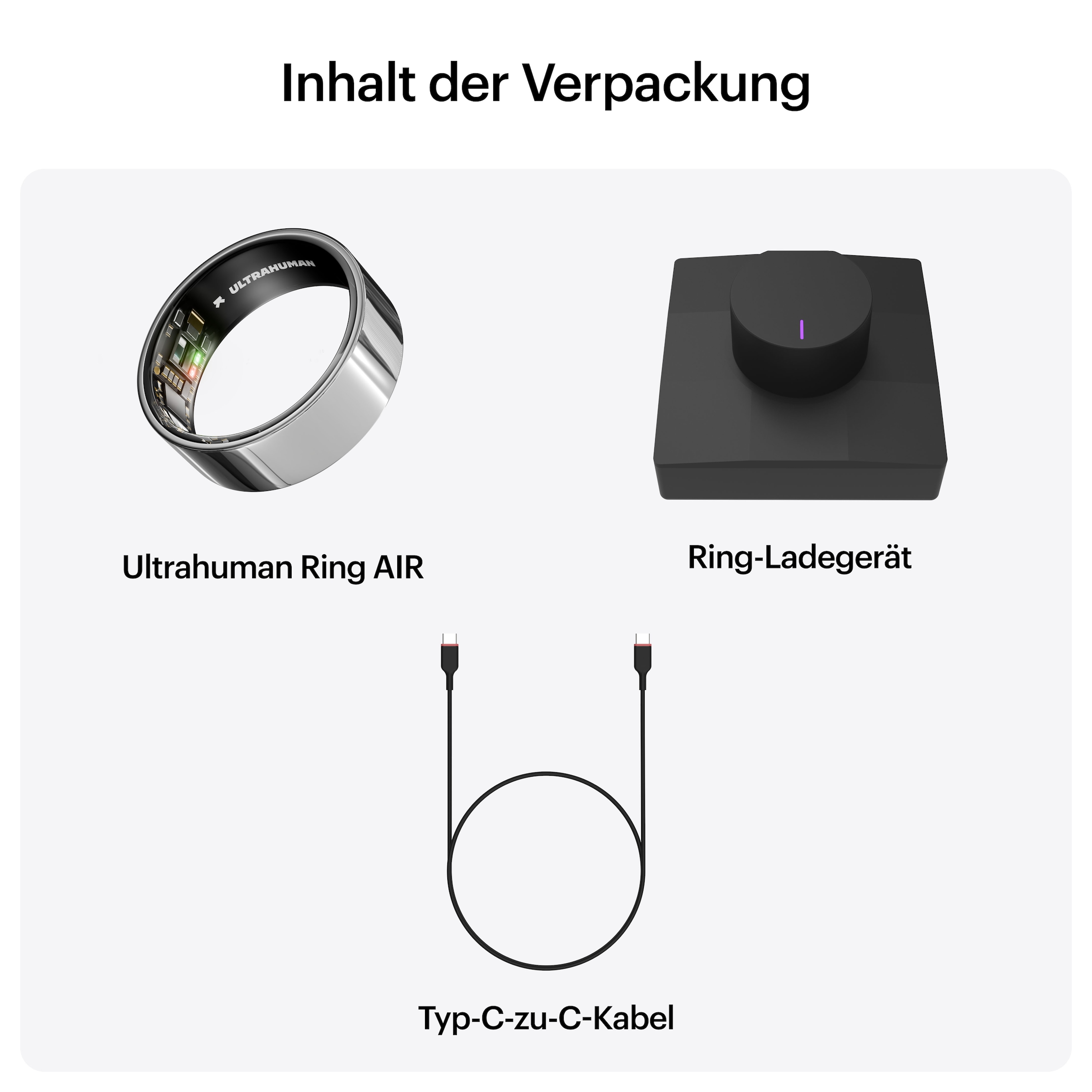 Ultrahuman Activity Tracker »Smartring AIR - Größe 9« Schlaf- und Fitness-Tracker für Frauen und Männer