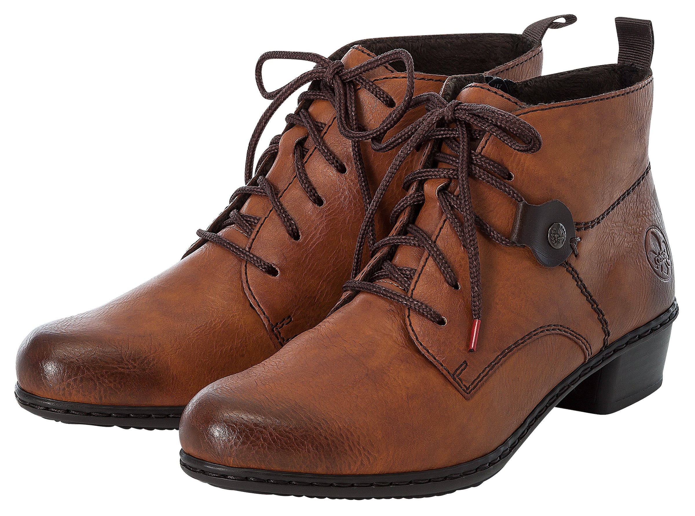 Rieker Schnürstiefelette, Schnürboots, Blockabsatz, in elegantem Look