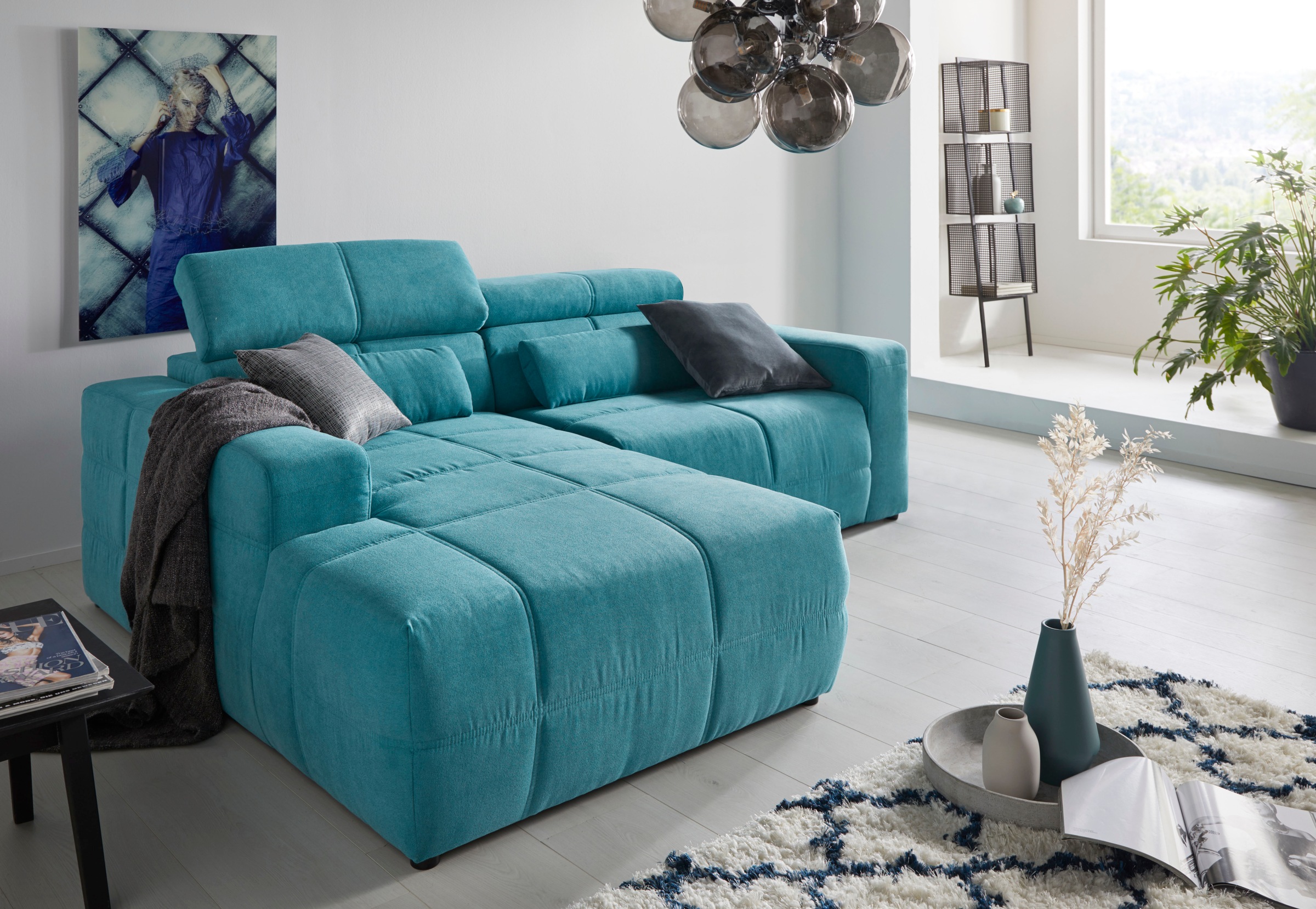 DOMO collection Ecksofa "Brandon Sitzbelastung 140 kg, kleine Ausführung B/ günstig online kaufen