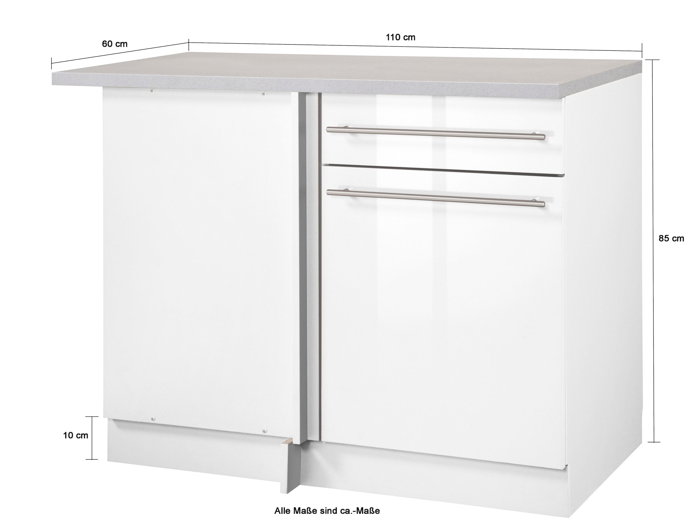 wiho Küchen Eckunterschrank für eine 110 optimale Raumnutzung | »Chicago«, breit, BAUR cm