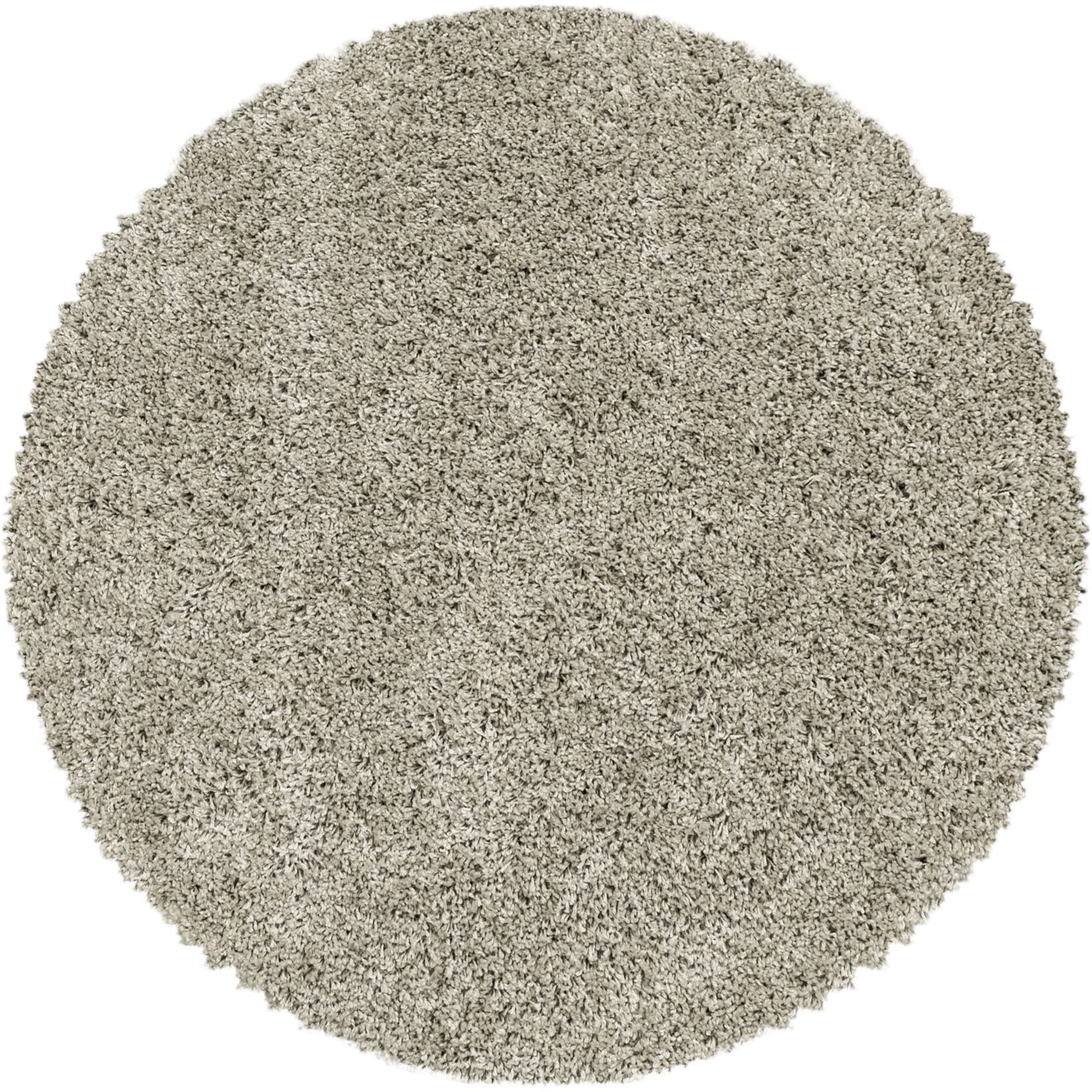 Hochflor-Teppich AYYILDIZ TEPPICHE "SYDNEY 3000", beige (natur), H:30mm Ø:120cm, Polypropylen (PP), Teppiche, Shaggy, Langflor, uni, auch rechteckig, Wohnzimmer