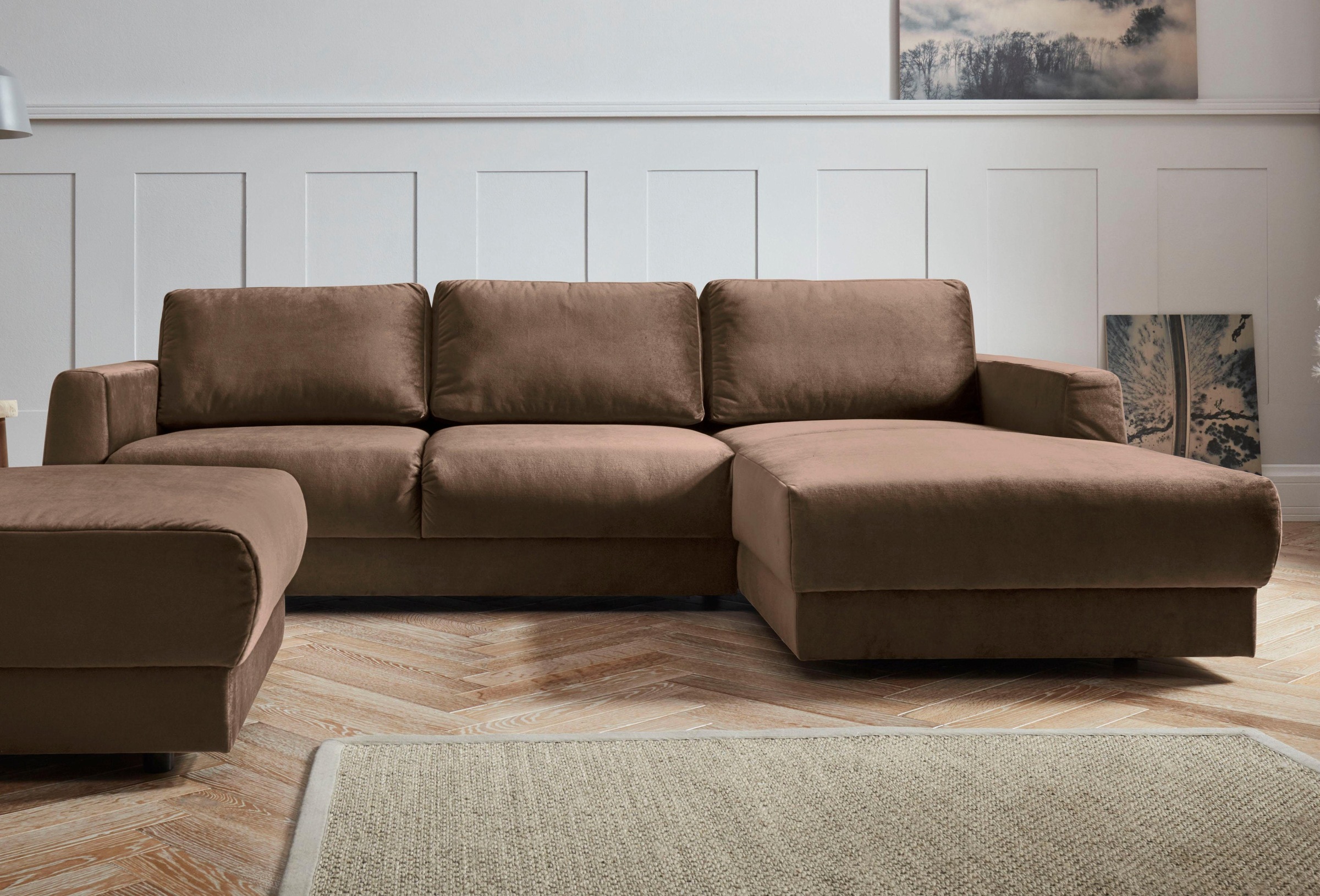 andas Ecksofa "Hobro L-Form", in 3 Bezugsqualitäten in vielen Farben, Desig günstig online kaufen