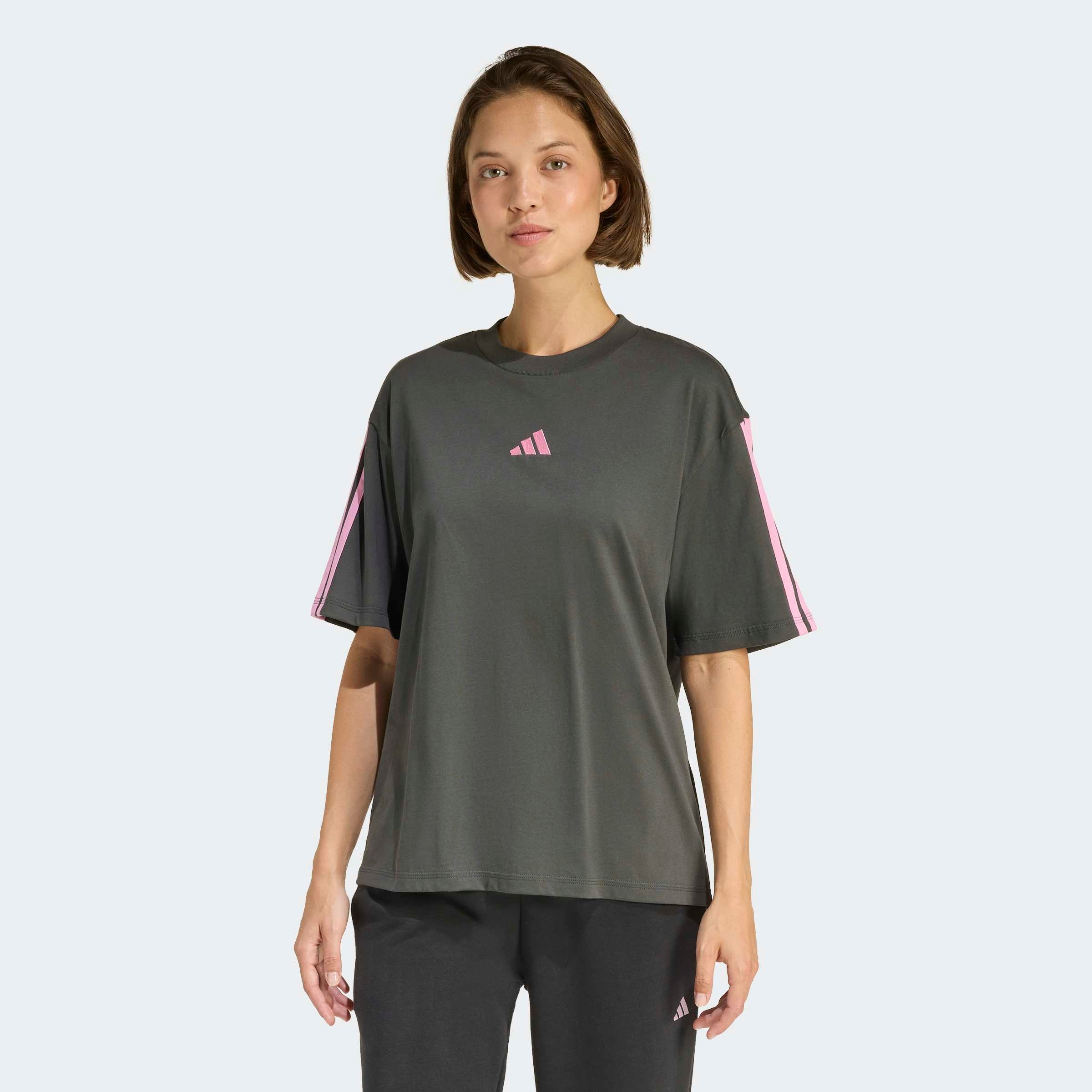 adidas Sportswear T-Shirt "ESSENTIALS 3-STREIFEN BOYFRIEND" lockere Passfor günstig online kaufen