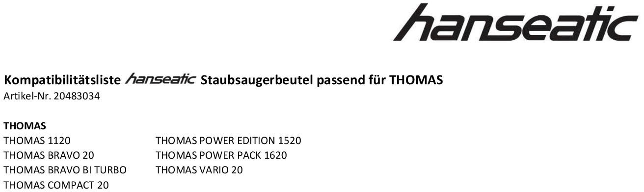 Hanseatic Staubsaugerbeutel »HSB 14«, 10er-Pack