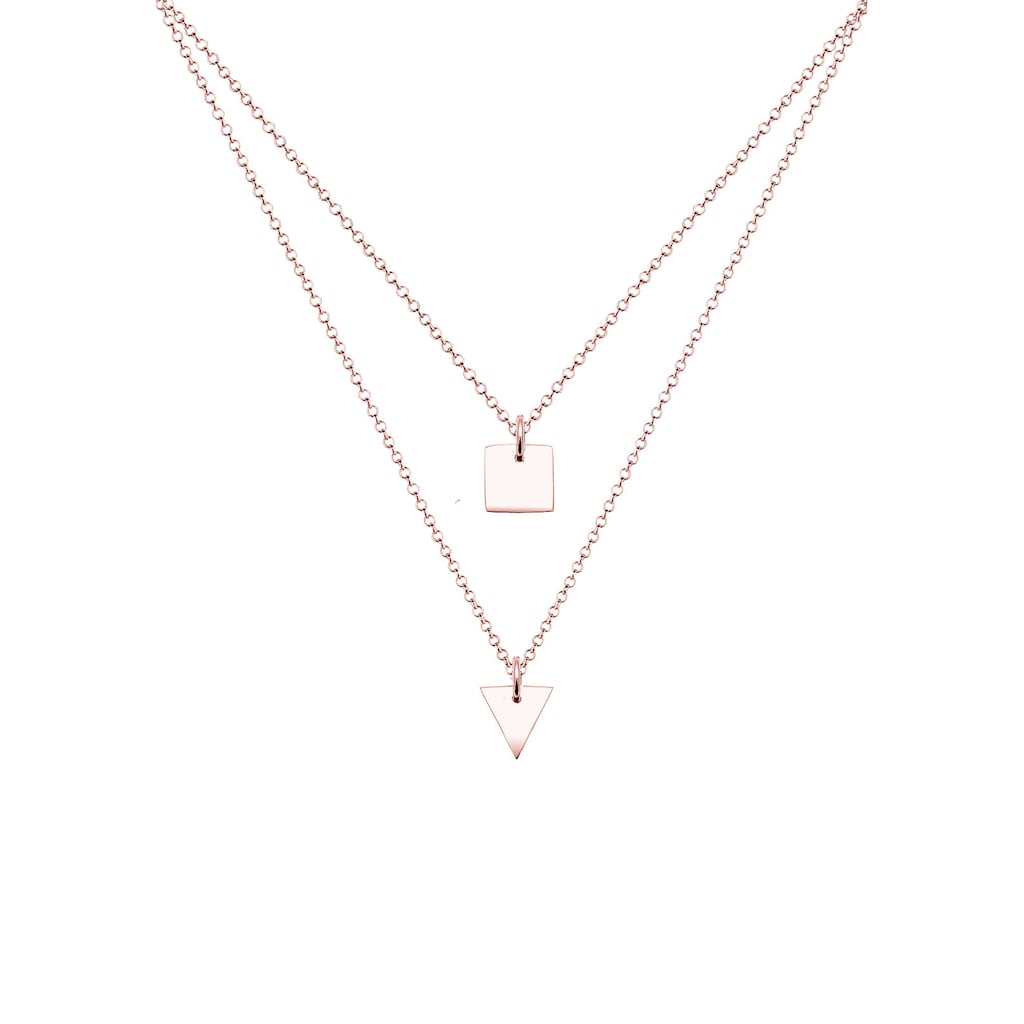 Elli Gliederkette »Dreieck Viereck Layer 925 Sterling Silber«