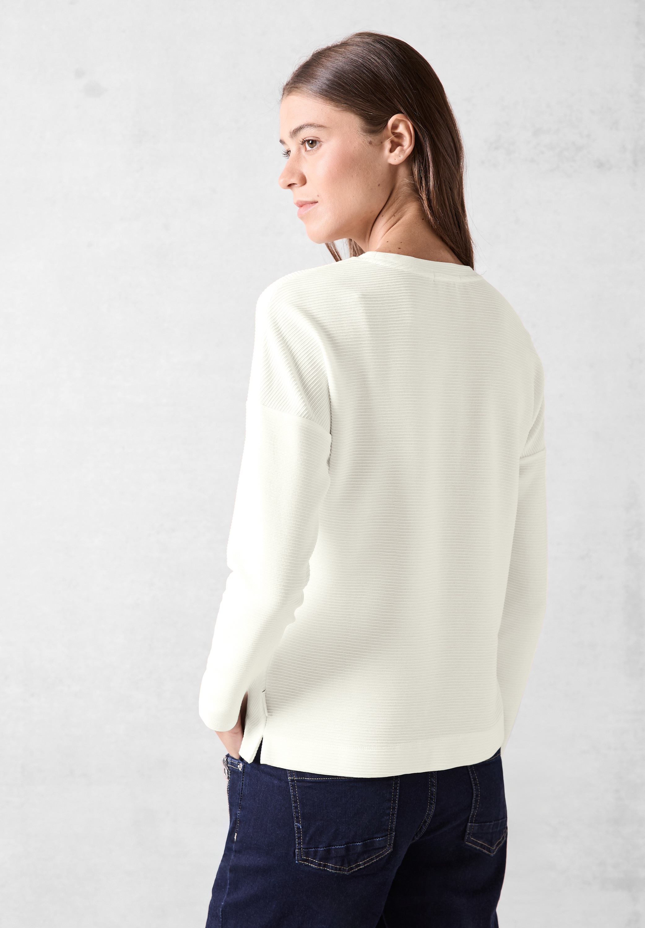 Cecil Langarmshirt, mit Streifen-Struktur