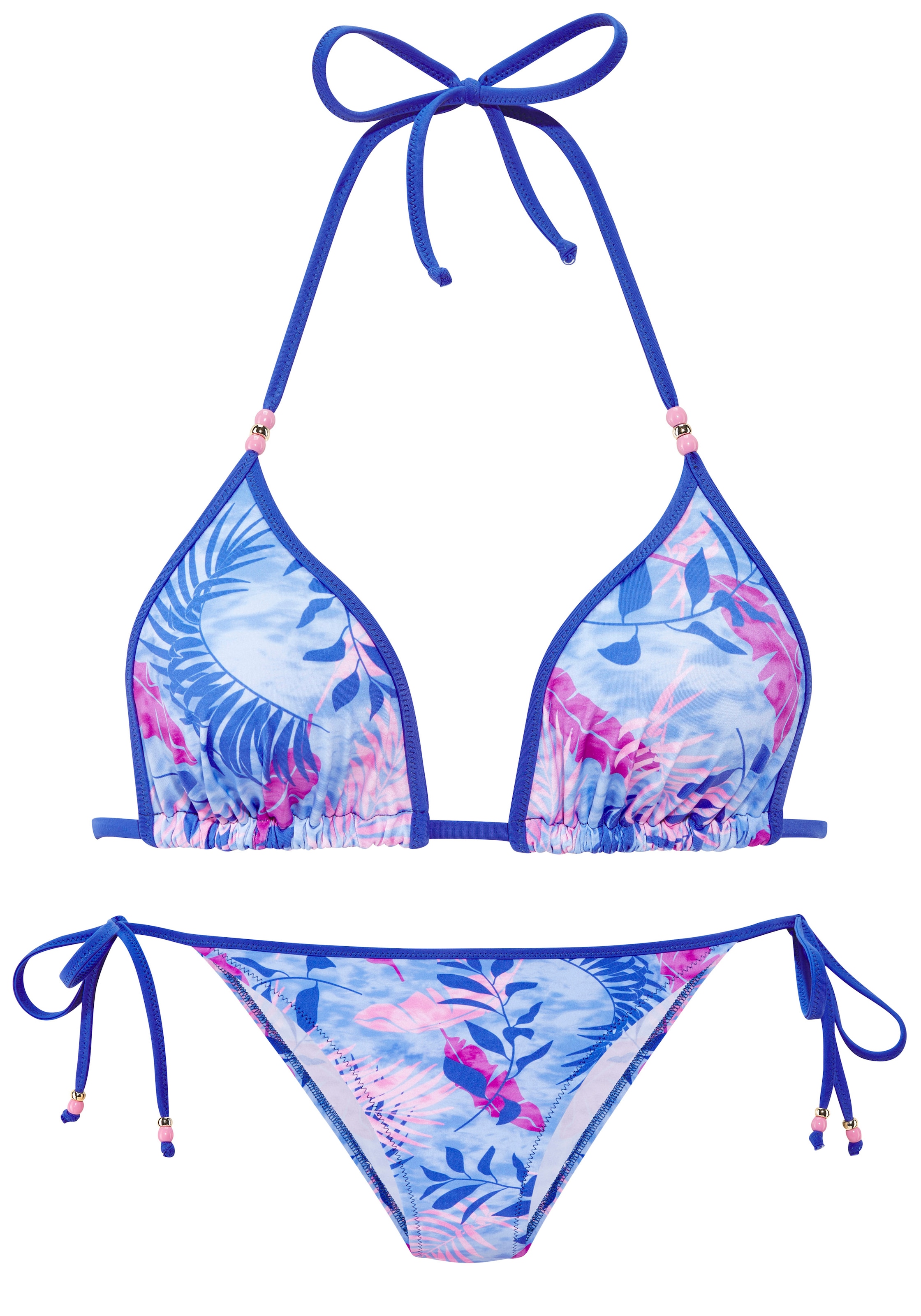 Vivance Triangel-Bikini mit stylischem Blätterprint günstig online kaufen