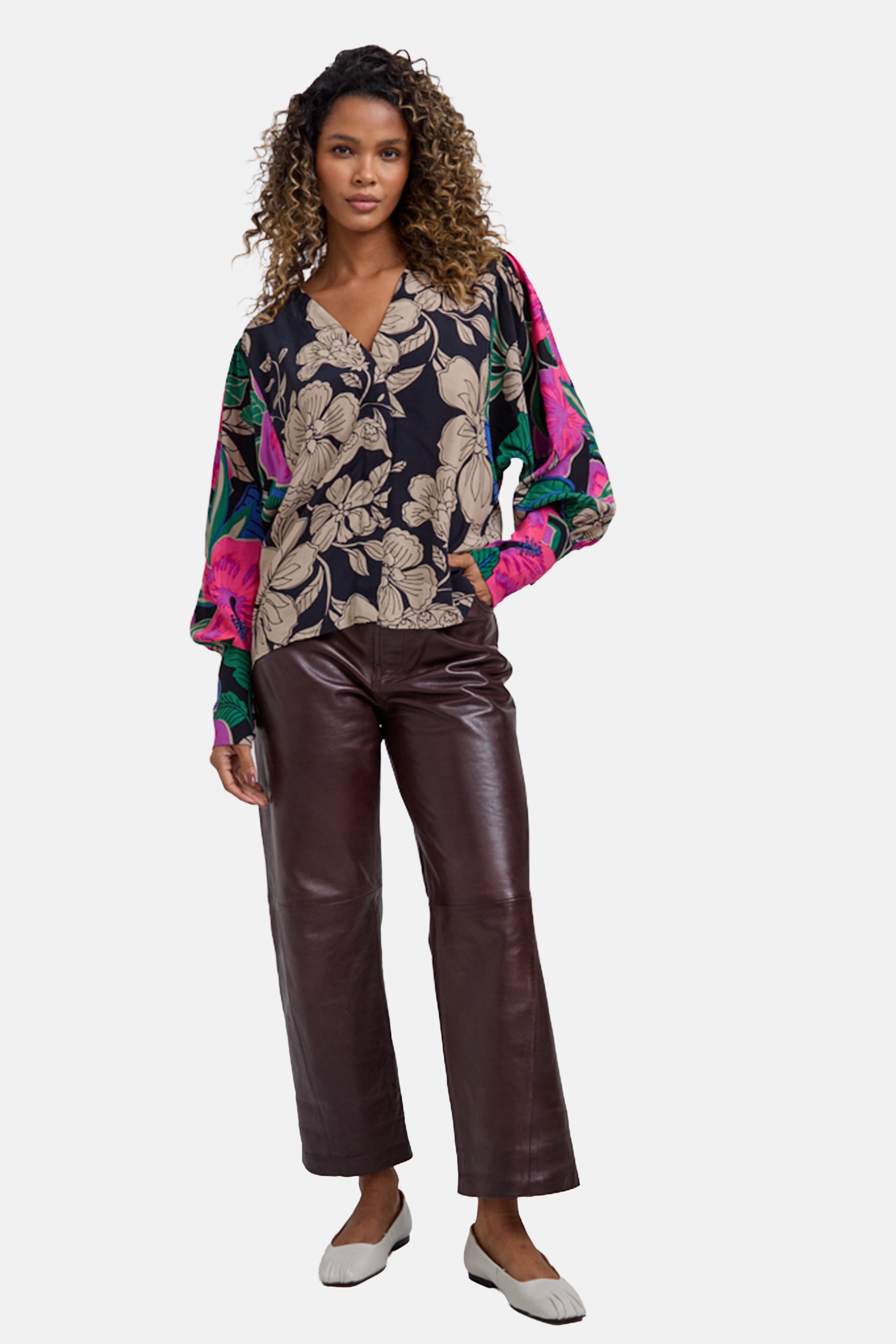 Thumbnail - Lily and Lionel Hemdbluse "Celeste V-Neck Floral Printed Blouse Damen"