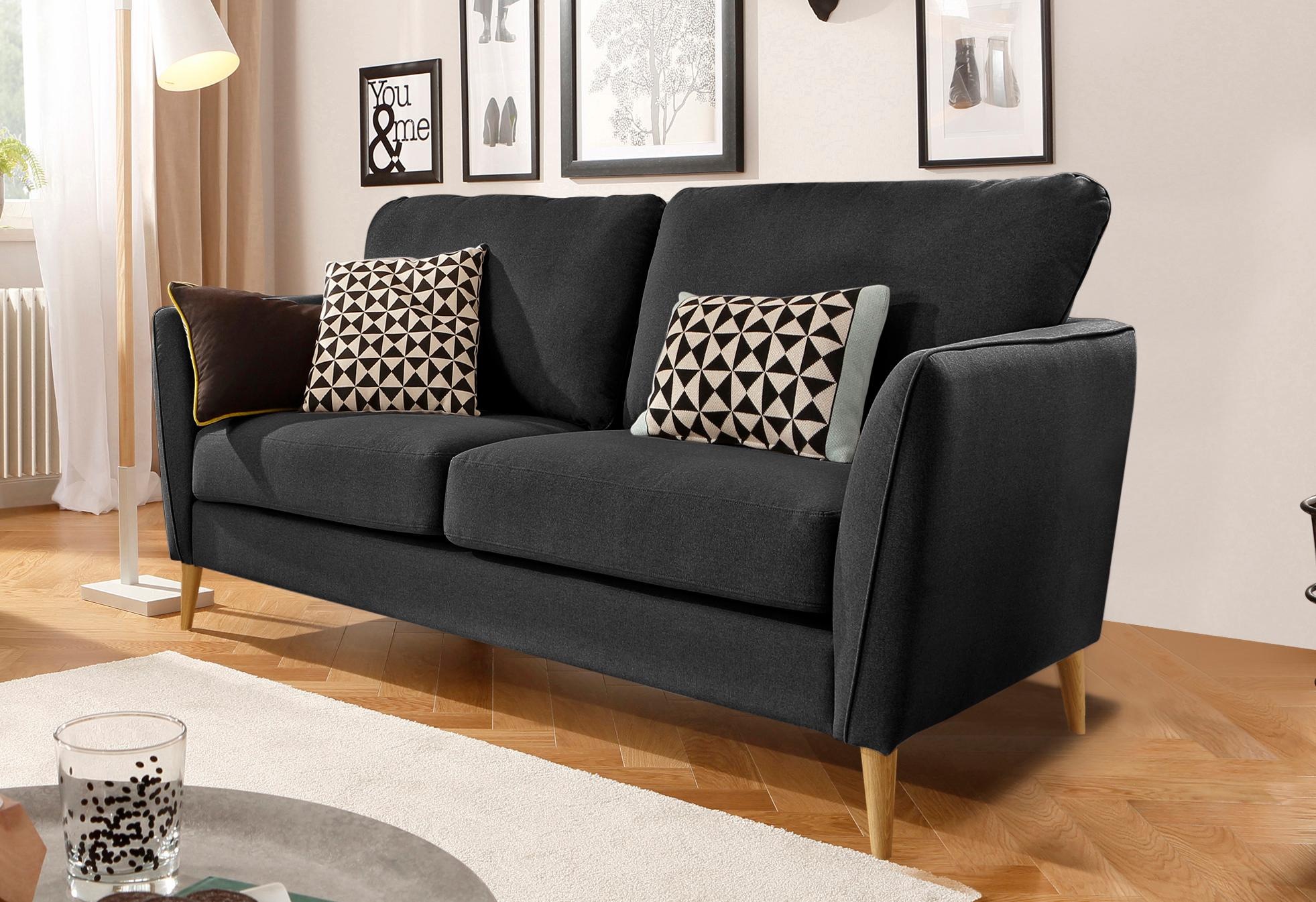 Home affaire 2-Sitzer "MARSEILLE Sofa 170 cm", mit Massivholzbeinen aus Eic günstig online kaufen